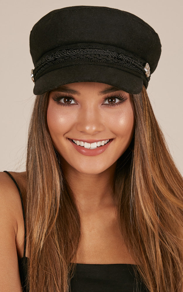 Boss Woman Conductor hat in black
