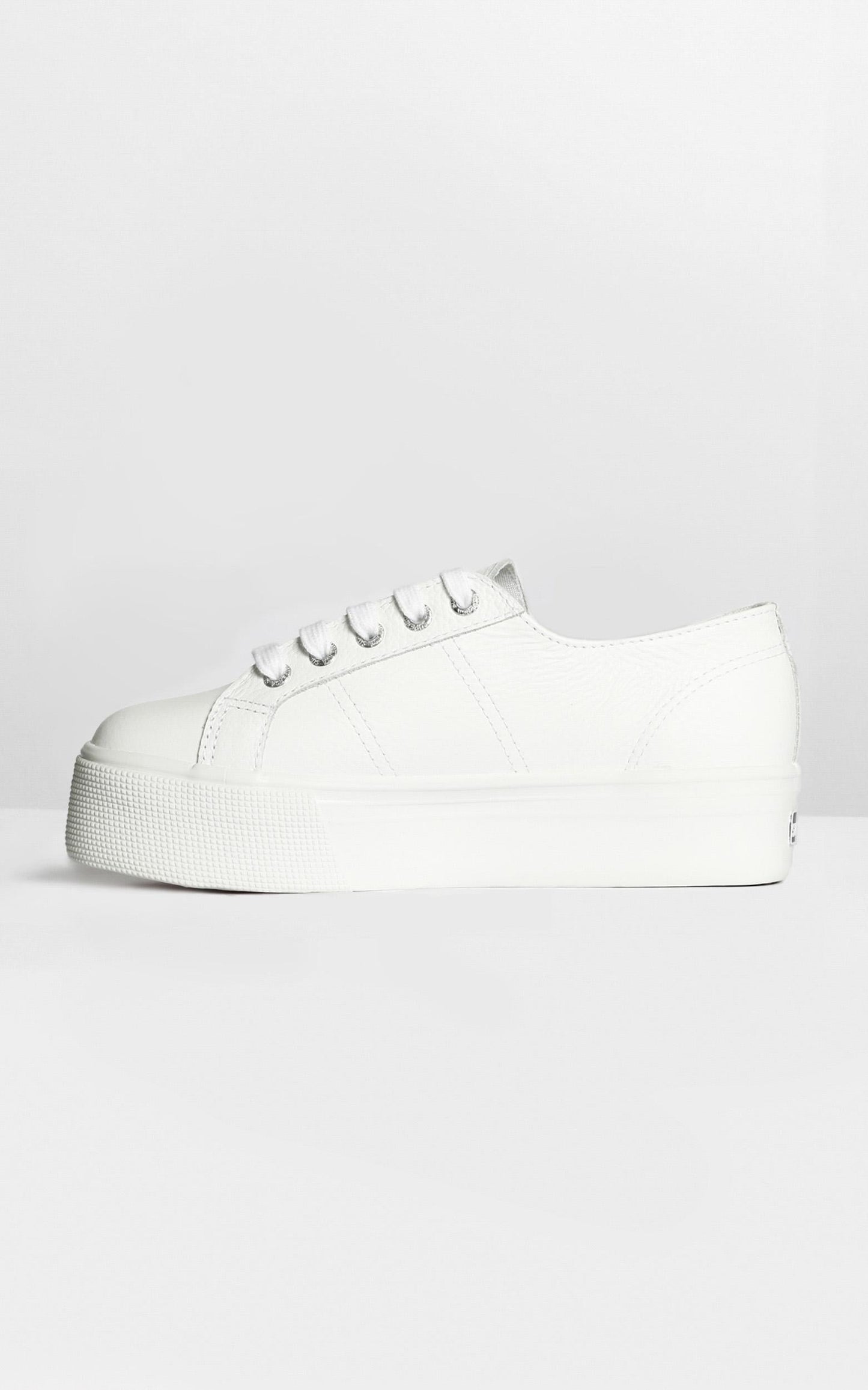 Superga - 2790 FGLW Platform Sneakers in White Leather