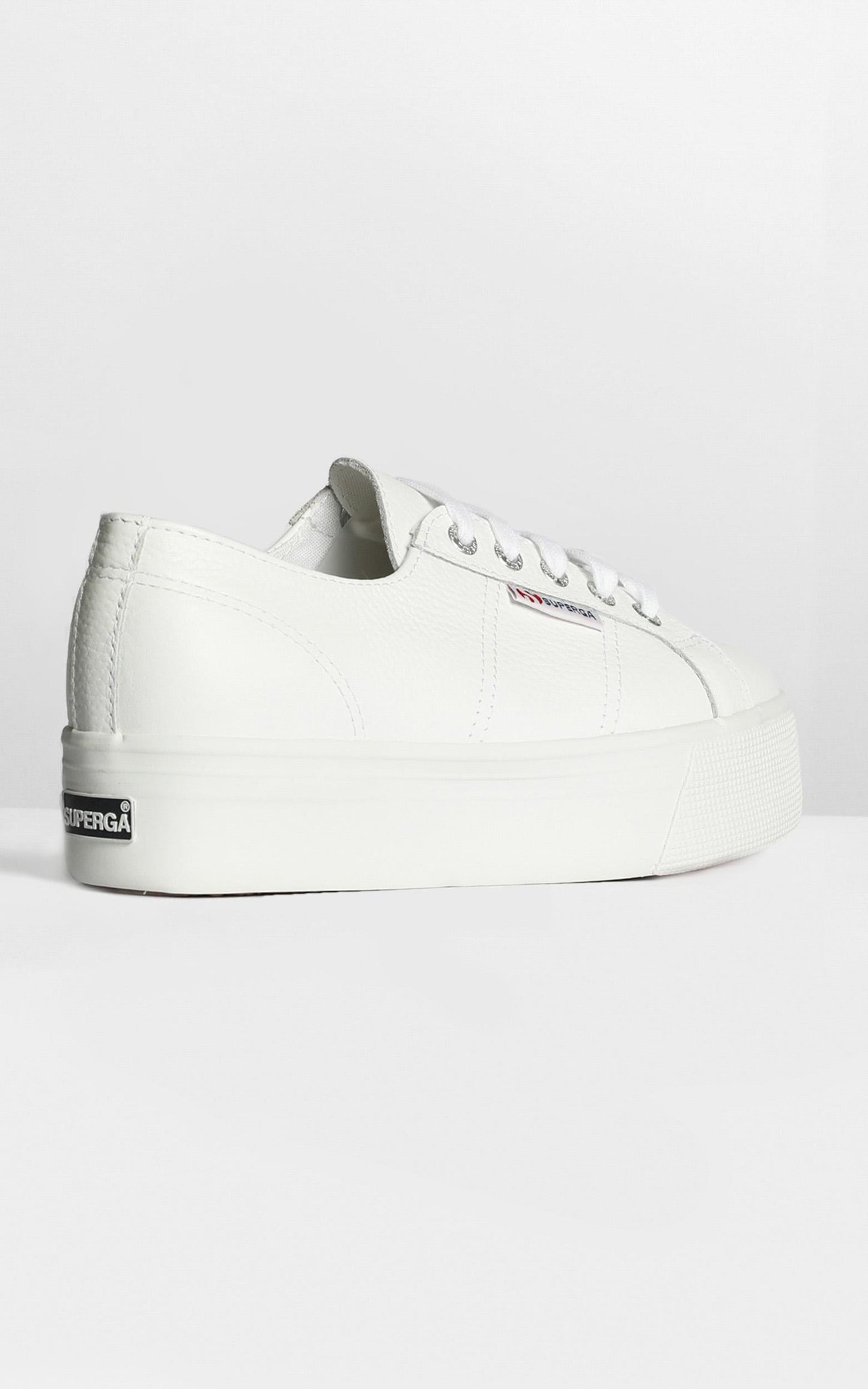 Superga - 2790 FGLW Platform Sneakers in White Leather