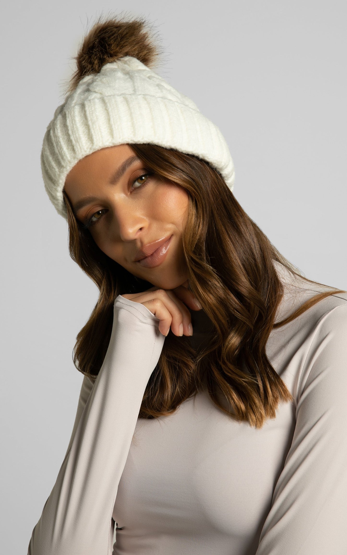 Carolle Beanie in White