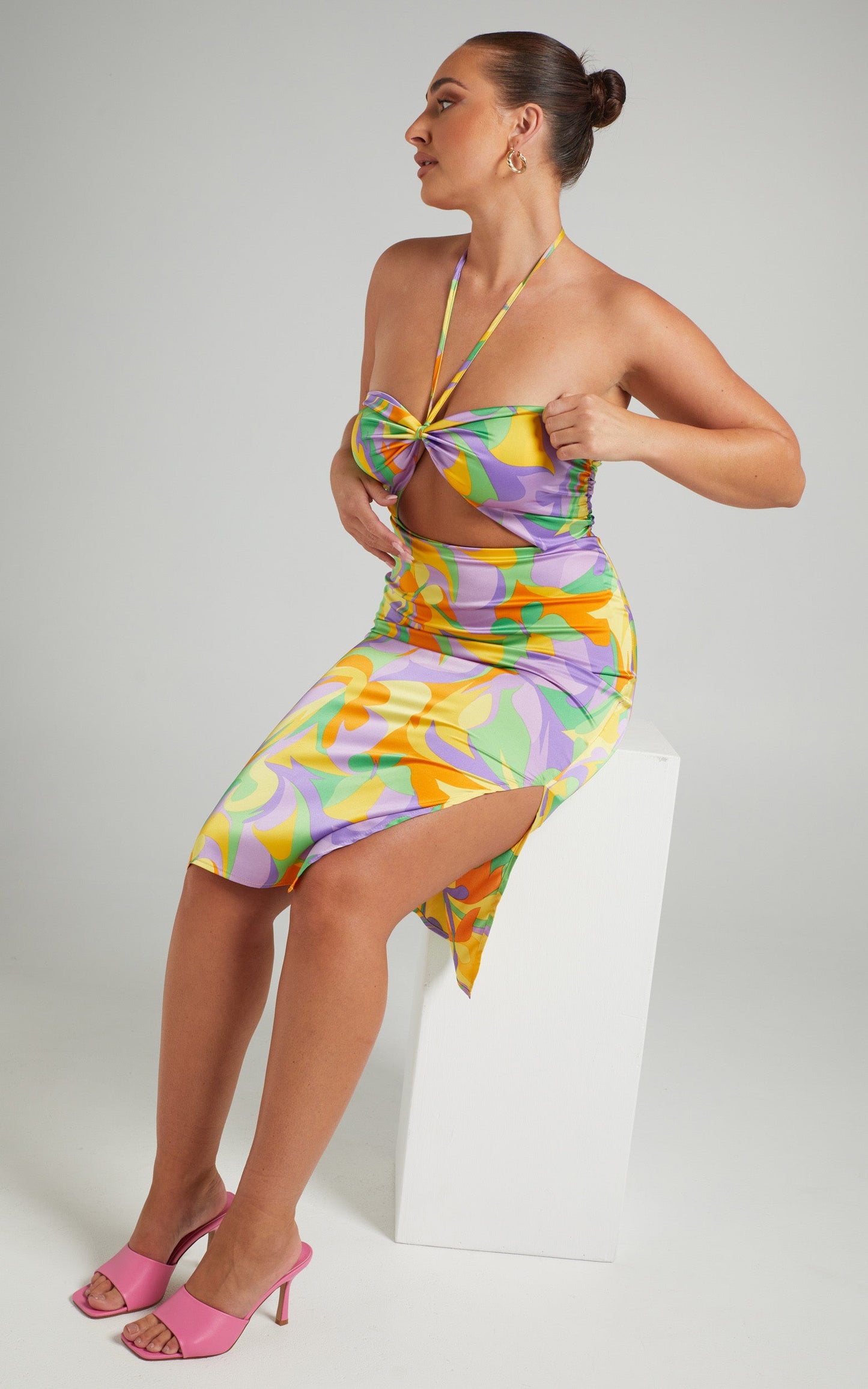 Danielle Bernstein - The Halter Dress in Multi