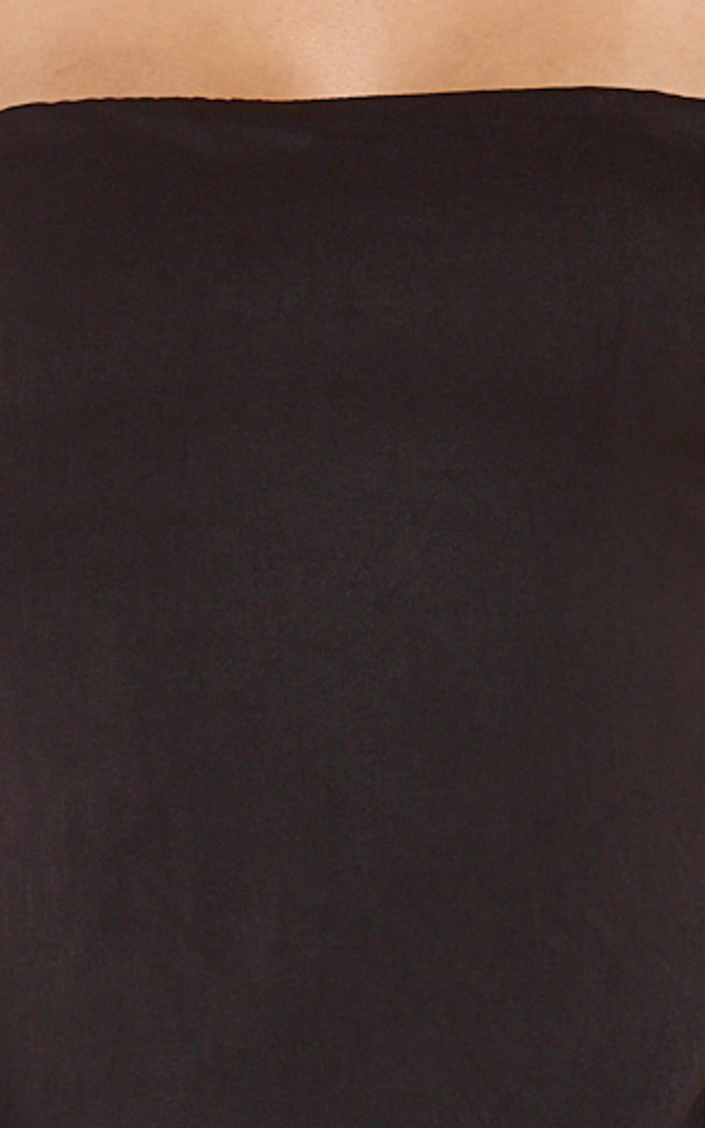 Robyn Top - Strapless Longline Tie Back Top in Chocolate