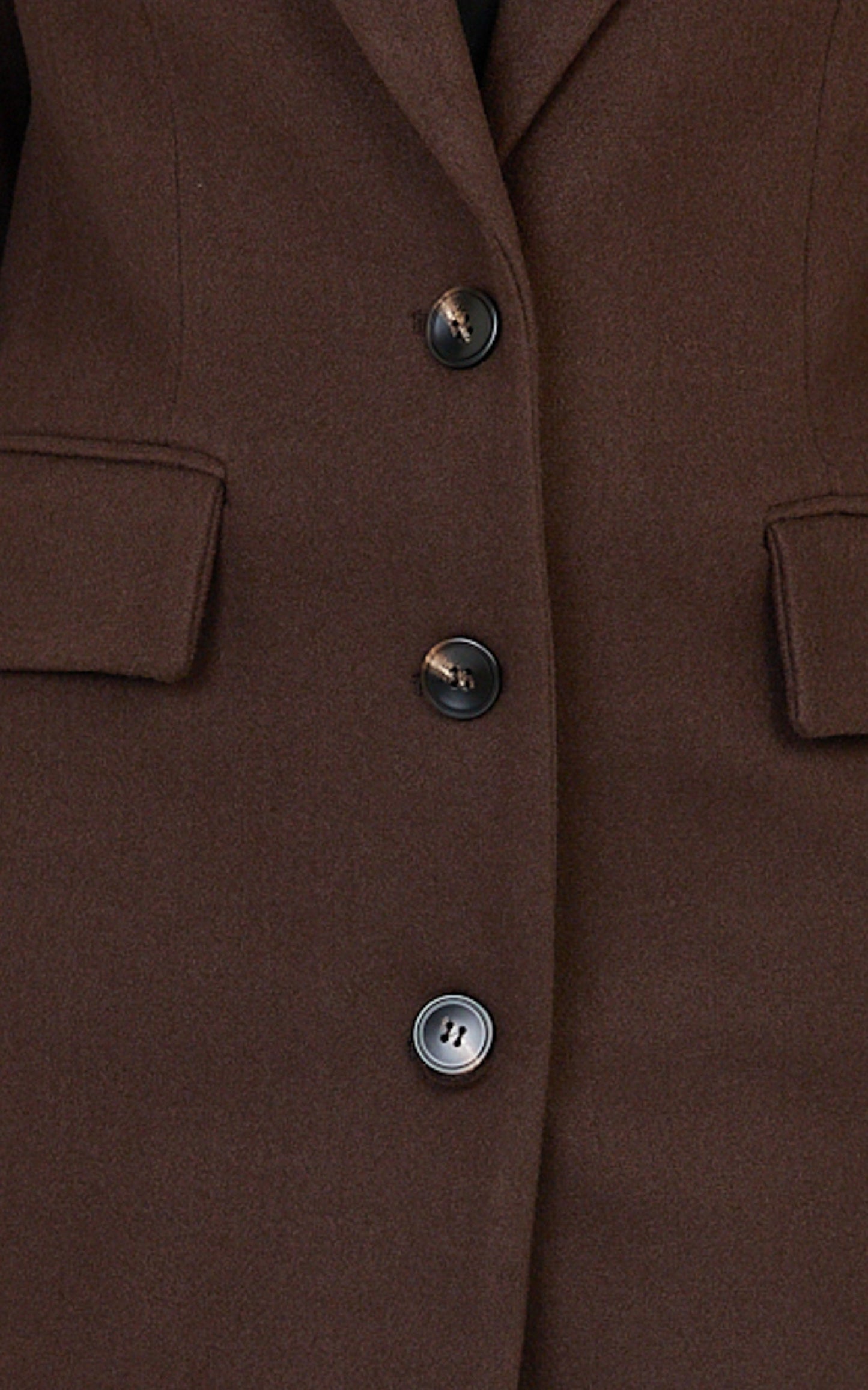 Paloma Coat - Tailored Cinched Waist Longline Coat in Chocolate