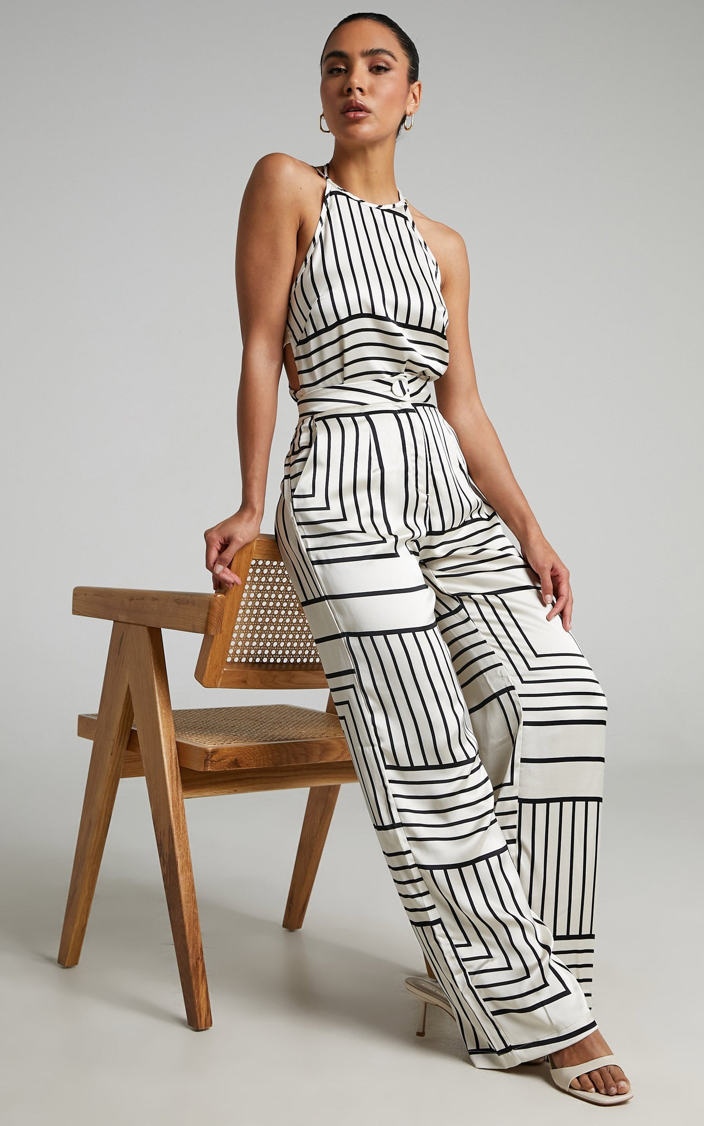 4th & Reckless - Norma Trouser in abstract satin