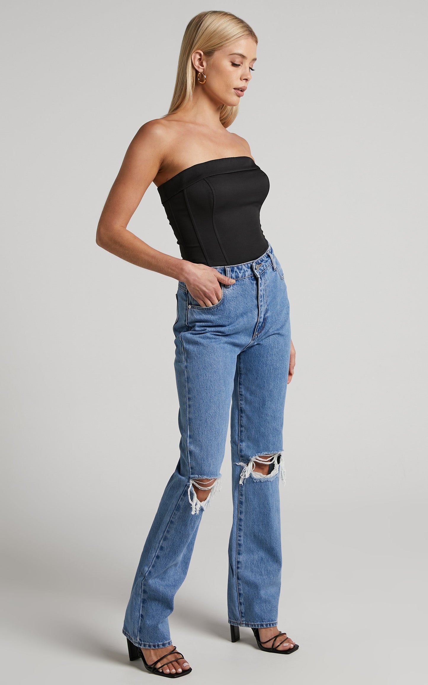 Abrand - A 94 HIGH STRAIGHT GEORGIA RIP Jeans in Georgia