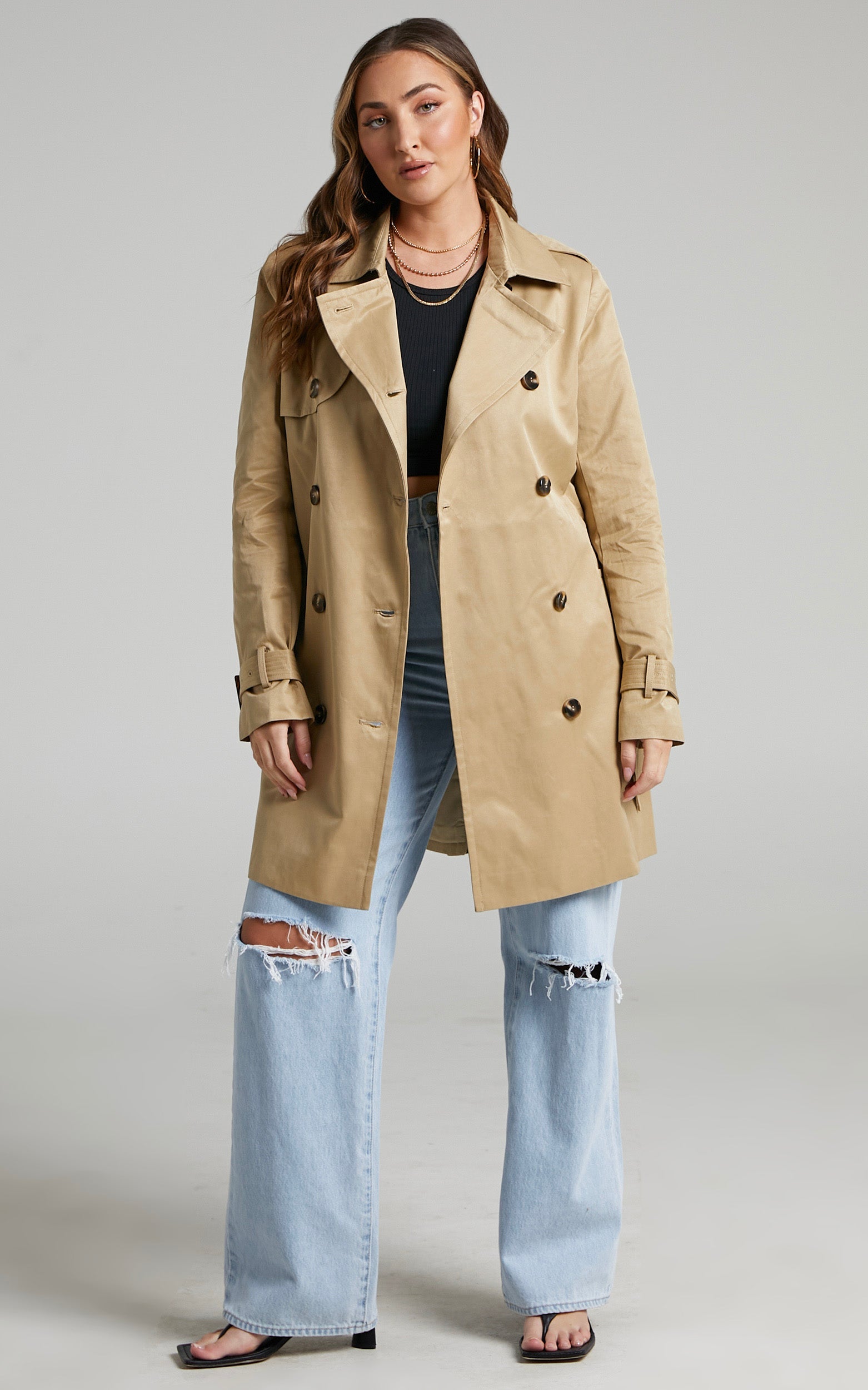 Khiery Trench Coat in Camel