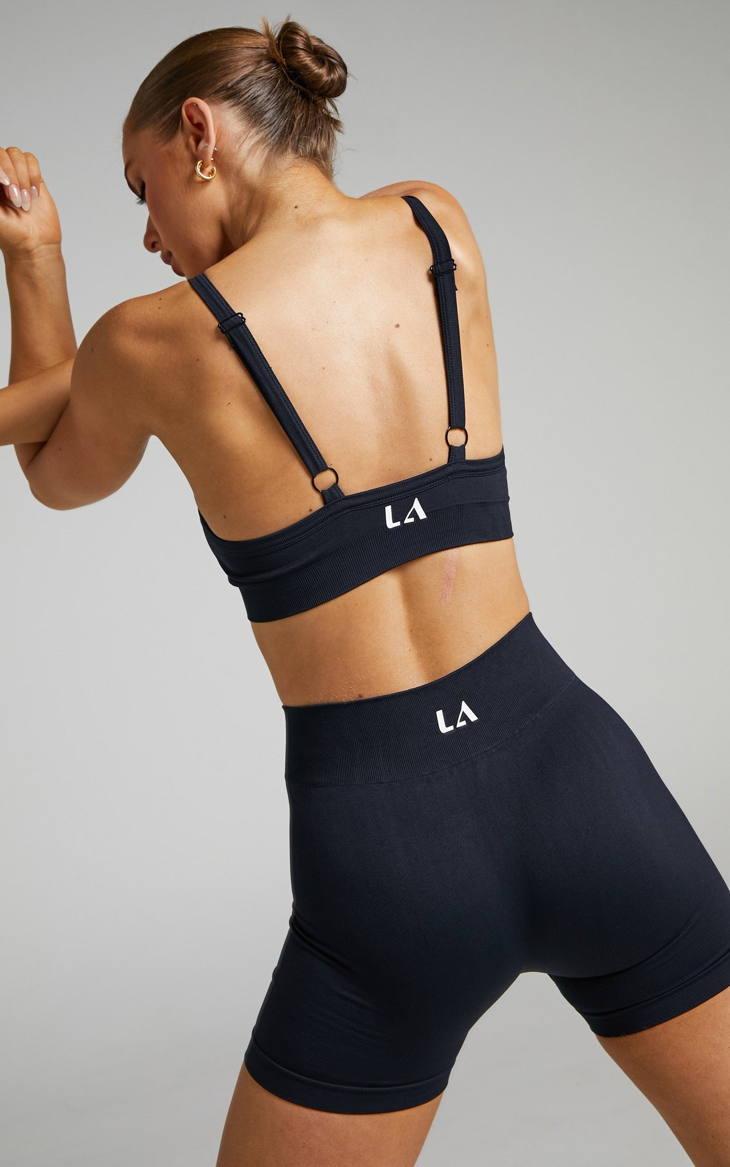 Lahana - Fleur Seamless Biker Short in Black