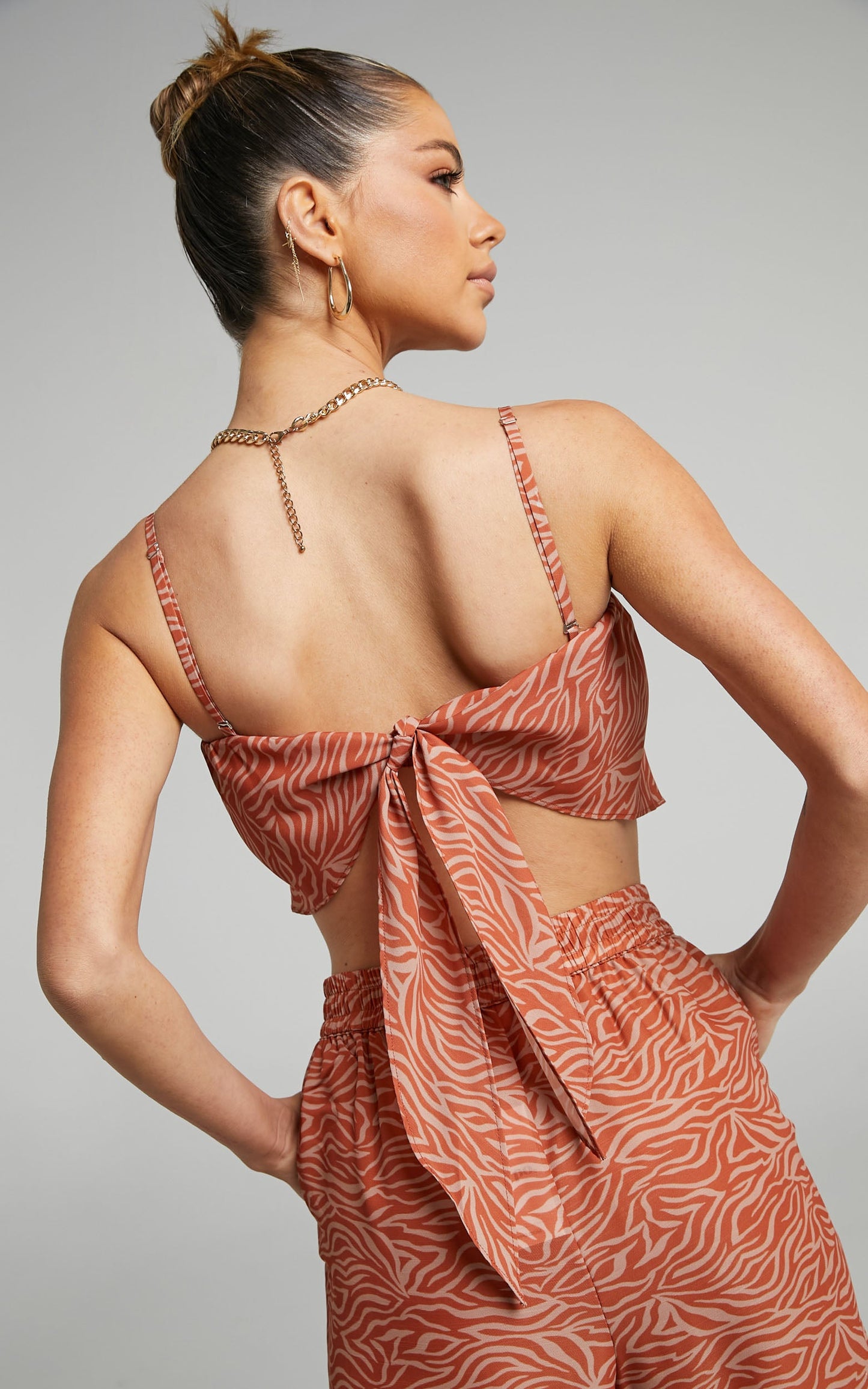 Malaika Top - Bandana Cami Top in Sahara Zebra