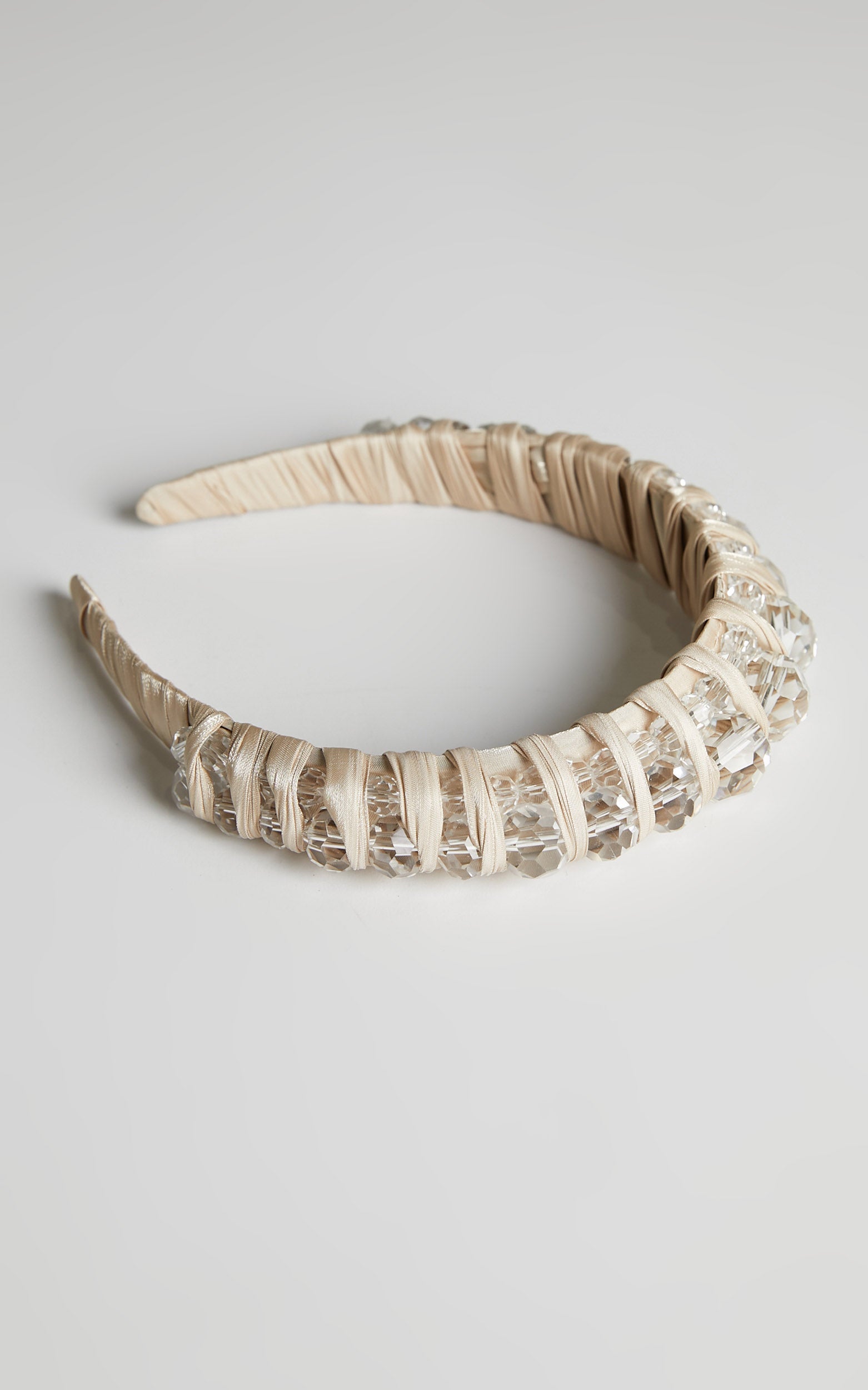 Persia Embellished Headband in White