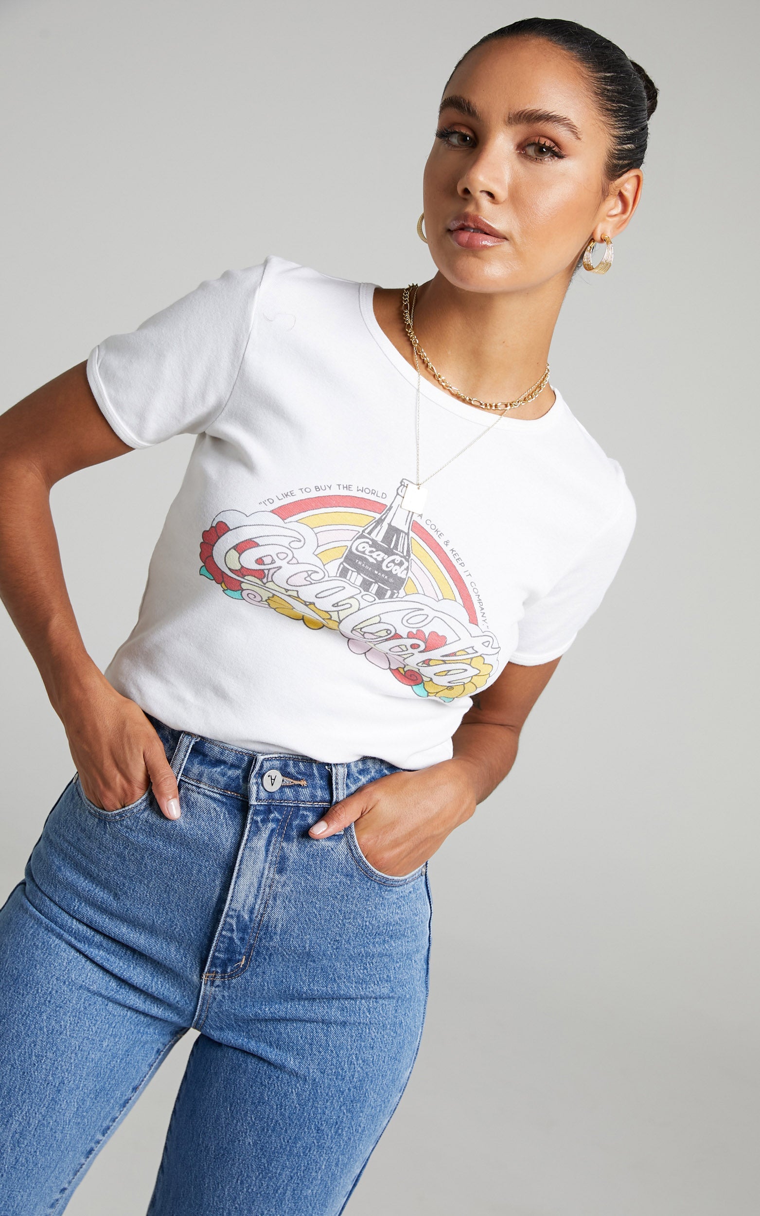 Rolla's - Coke Unity Logo Tee in VINTAGE WHITE
