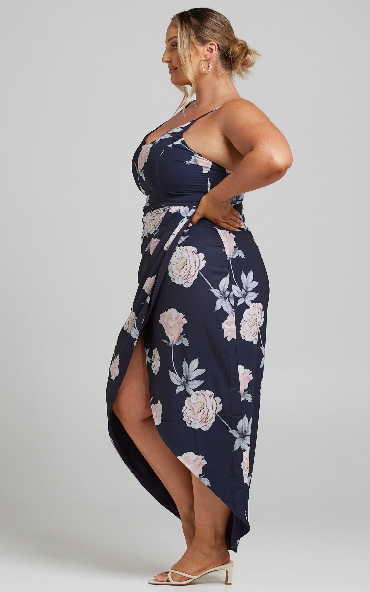 Just This Once Dress in Navy Floral