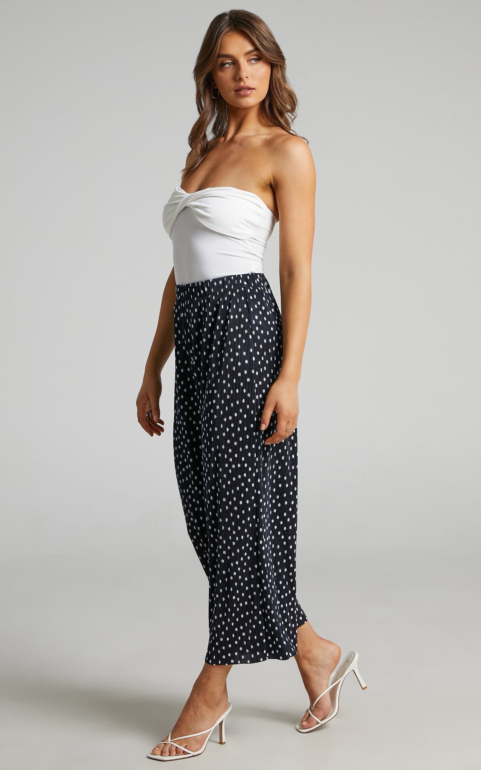 Sharney Culotte Pants in Black Spot