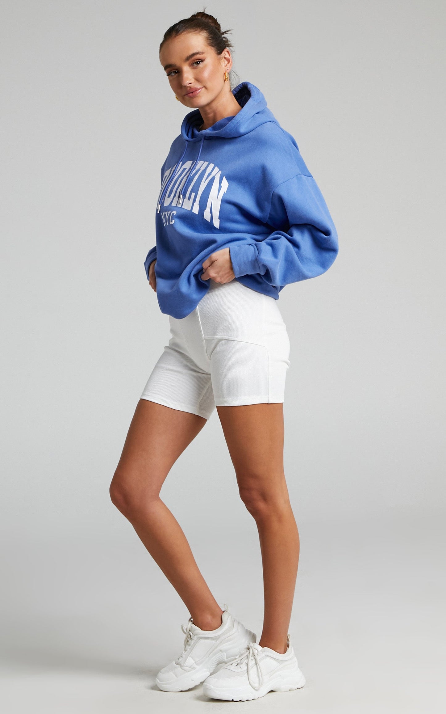 Sunday Society Club - Brooklyn NYC Oversized Hoodie in Blue