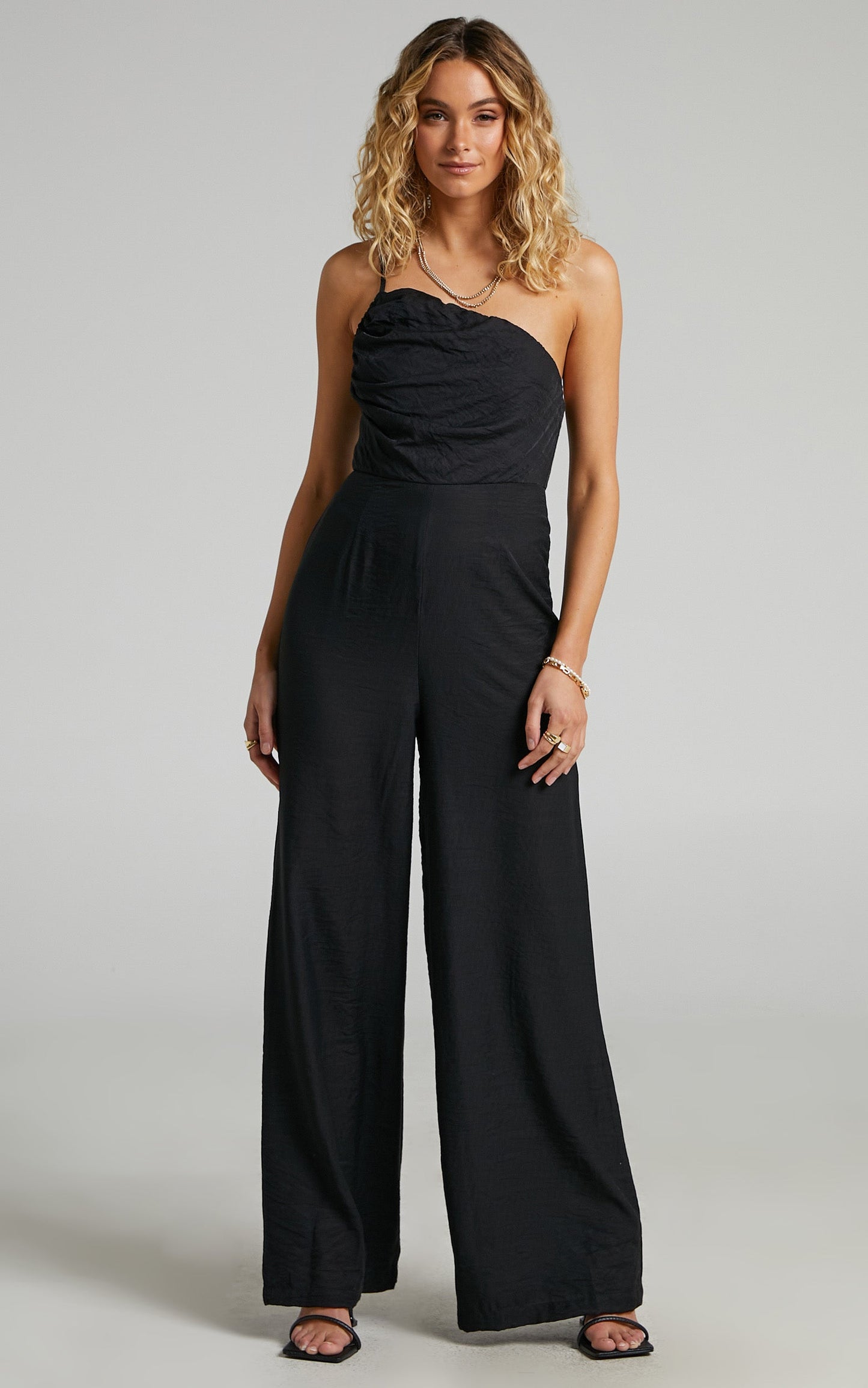 Ceceille Jumpsuit - One Shoulder Jumpsuit in Black