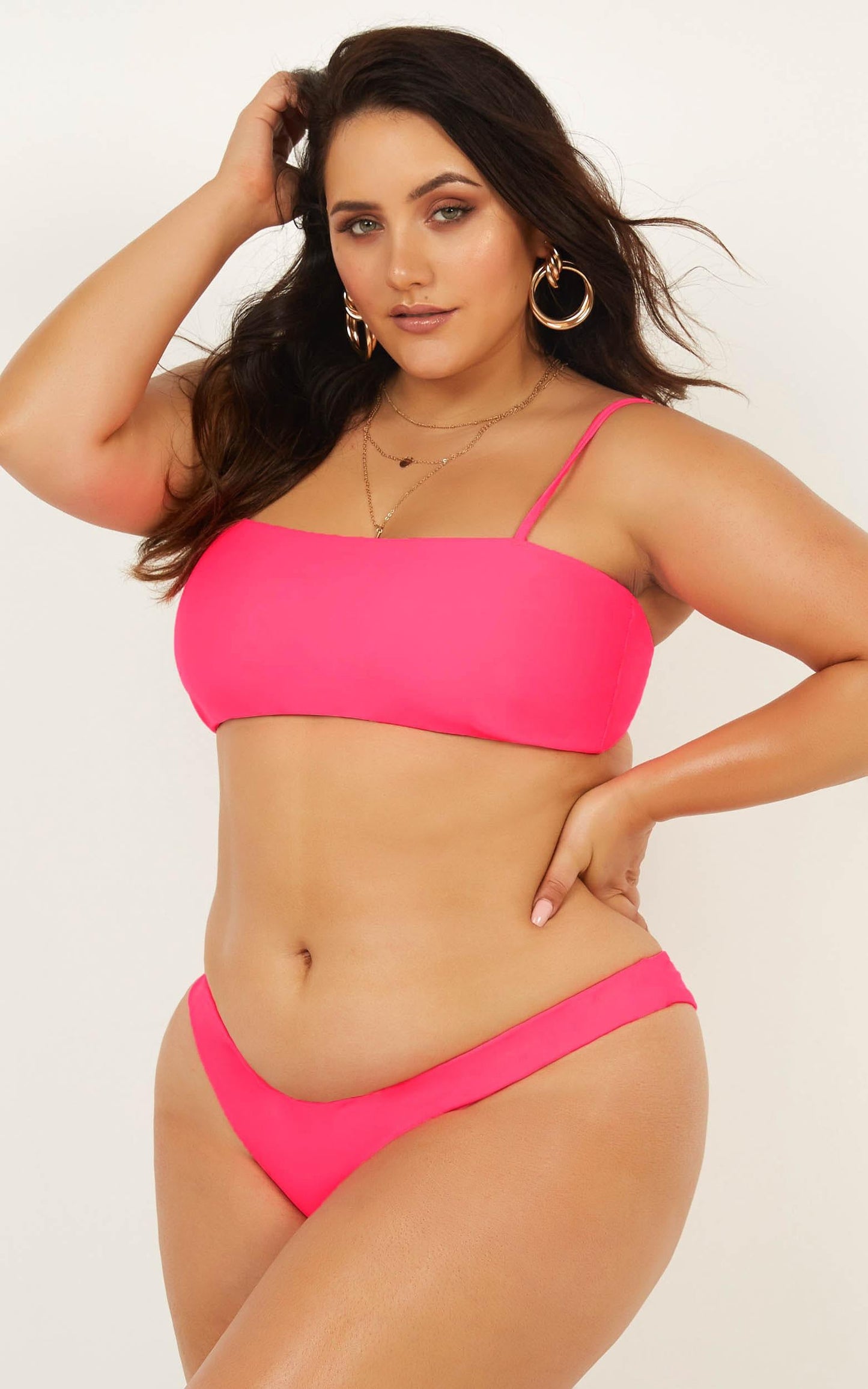 Mya Bikini Top In Hot Pink