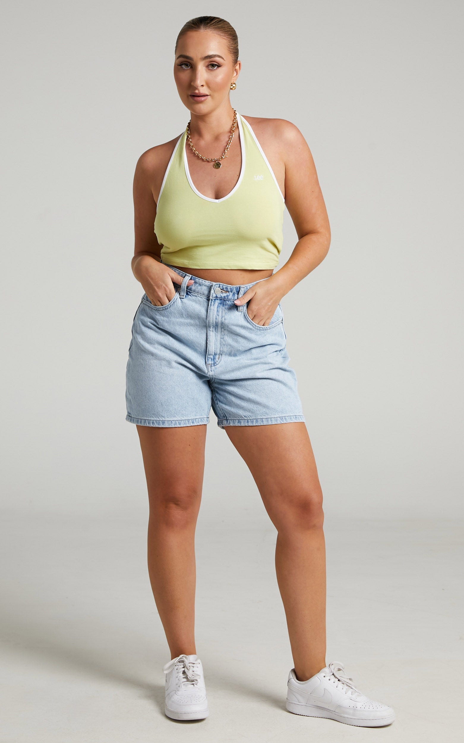 Lee - Valleys Halter Top in Lime Sherbet