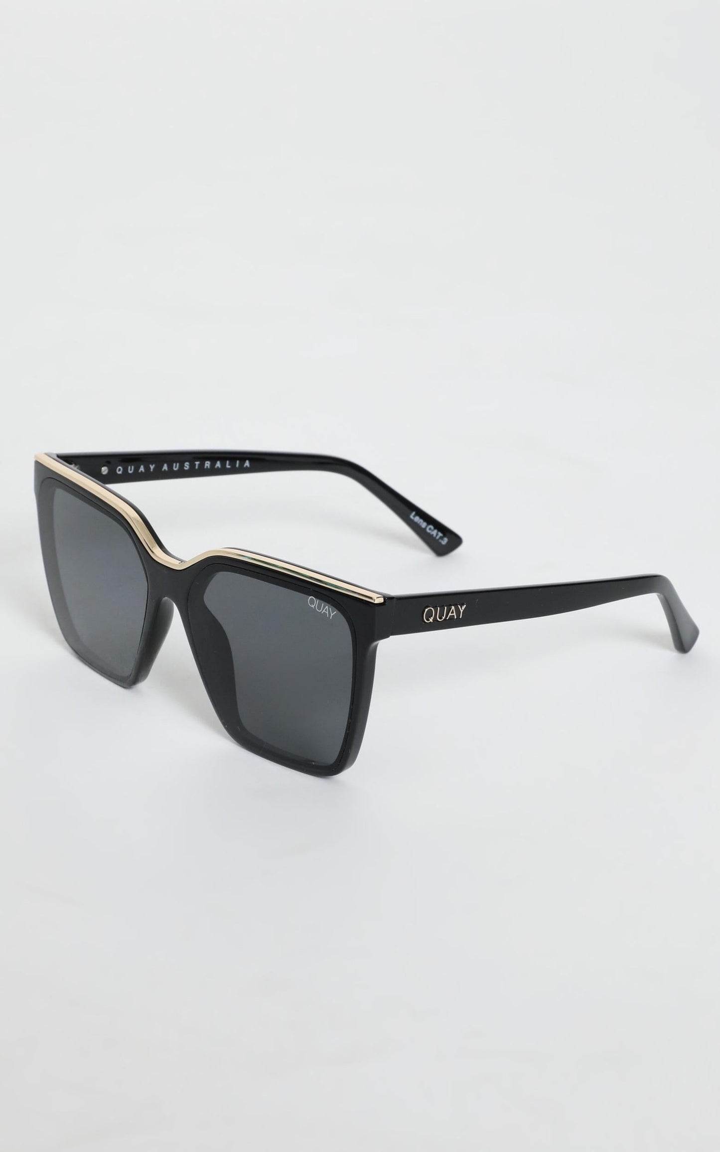 Quay X Lizzo - Level Up Sunglasses in Black and Smoke Lens
