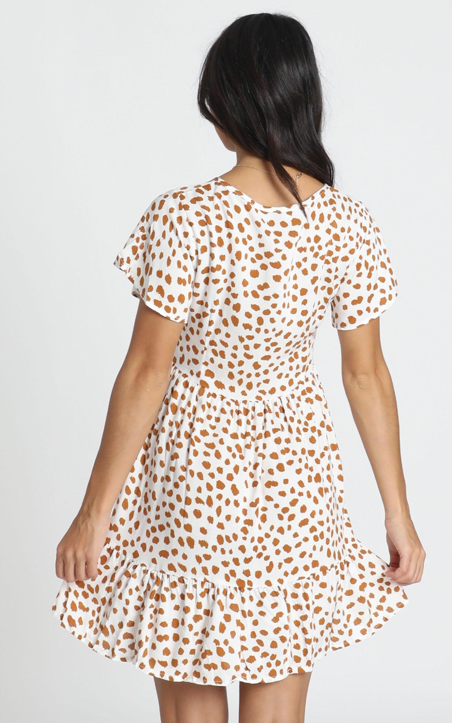 Mylo Dress in Tan Spot