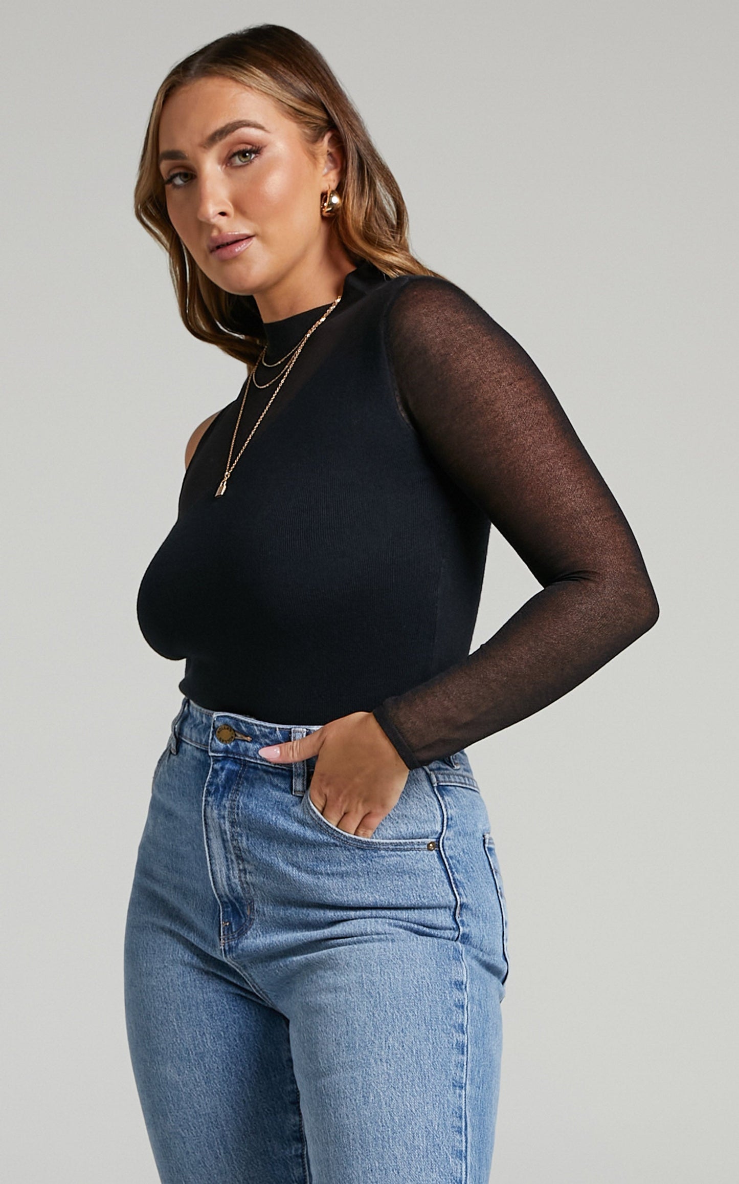 4th & Reckless - JANETTE KNIT BODYSUIT in Black
