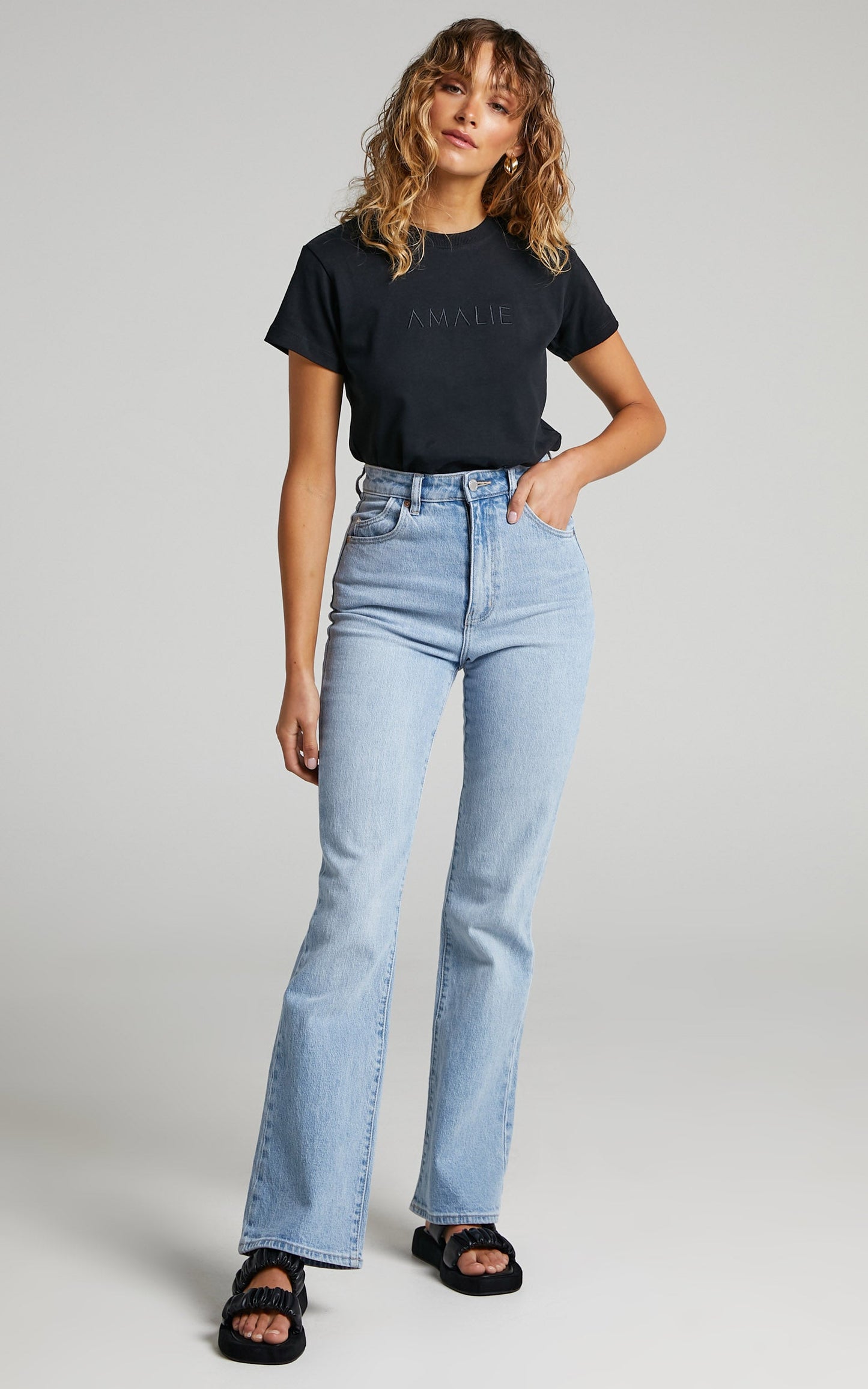 Amalie The Label - Amalie Cotton Logo T-Shirt in Black