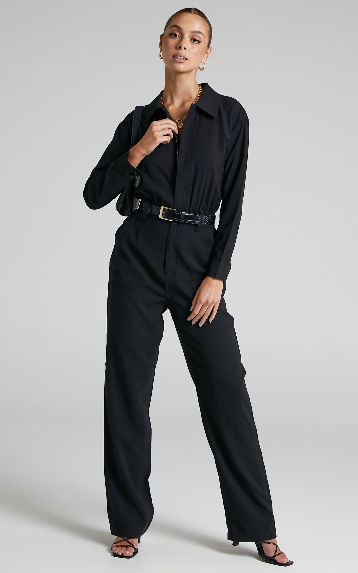 Danielle Bernstein - Utility Zip Jumpsuit in Black