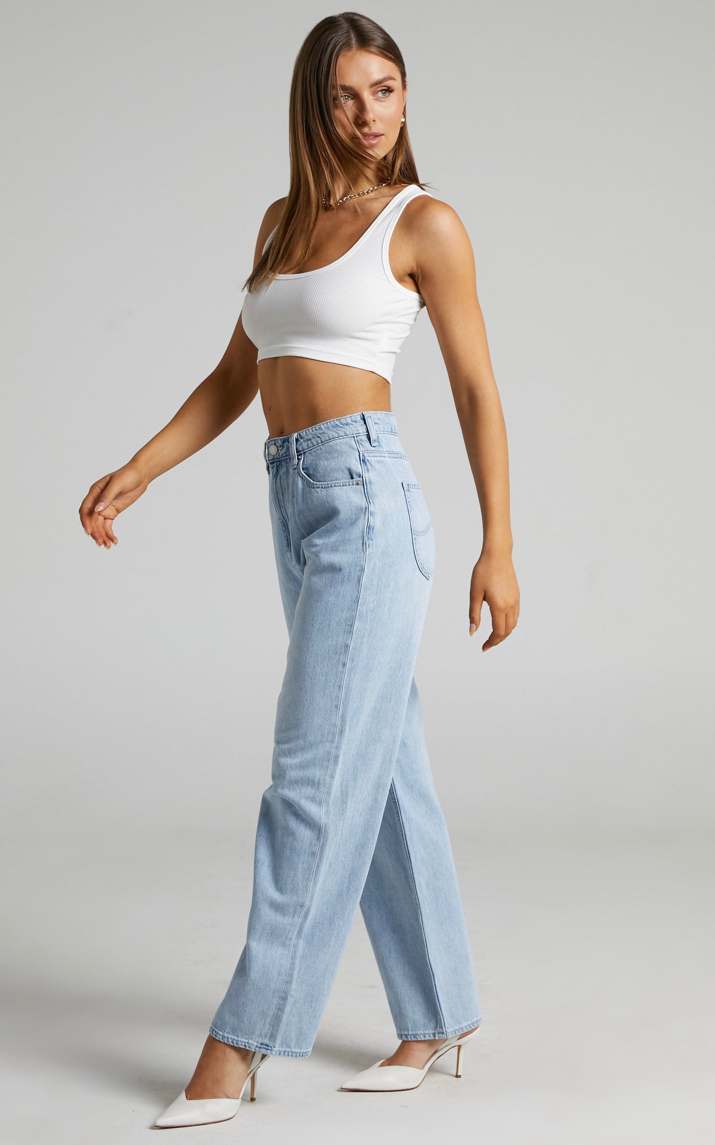Lee - High Baggy Jean in OXY STONE