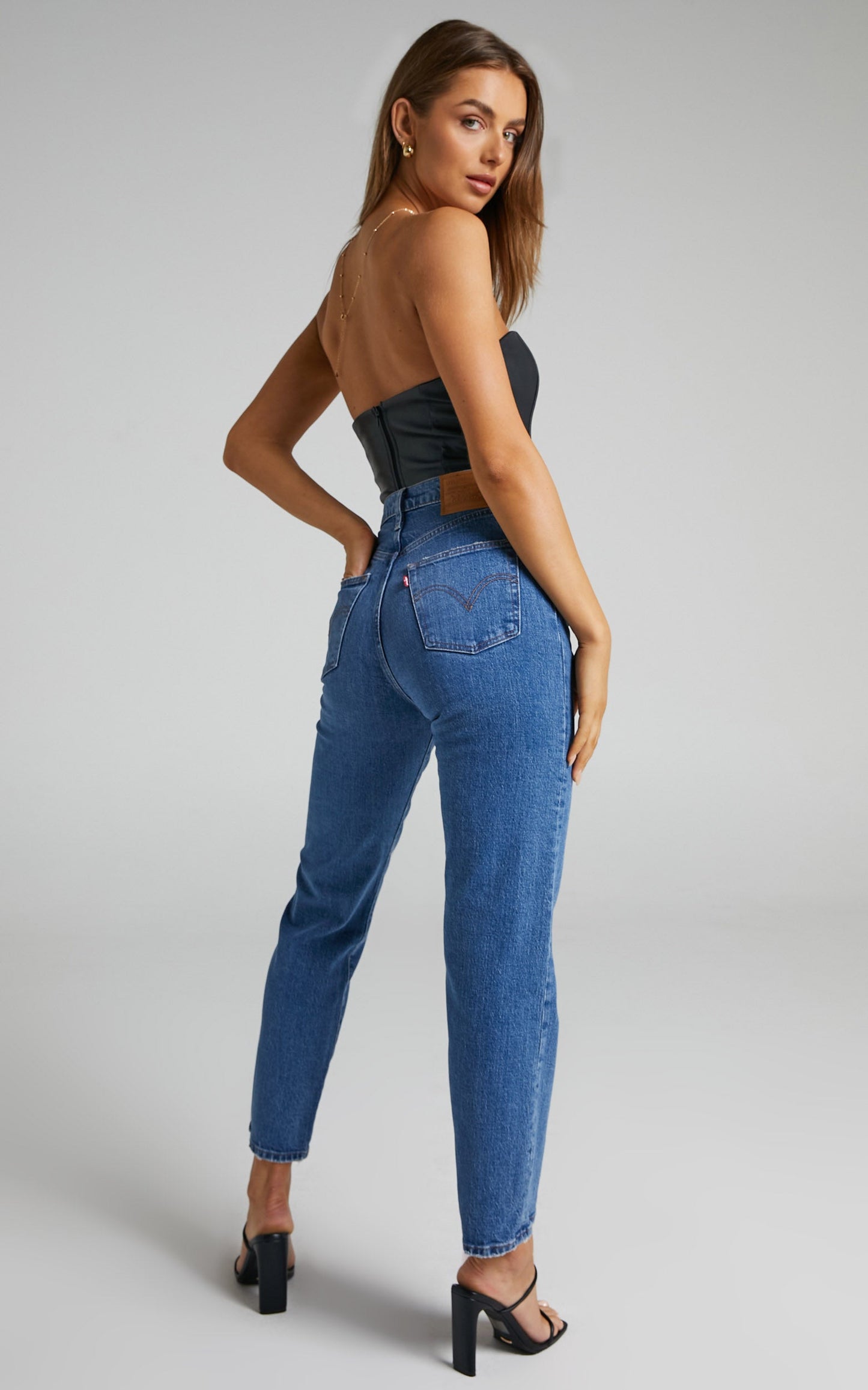 Levi's - High Waisted Ribcage Straight Ankle Jeans in Jazz Jive Together