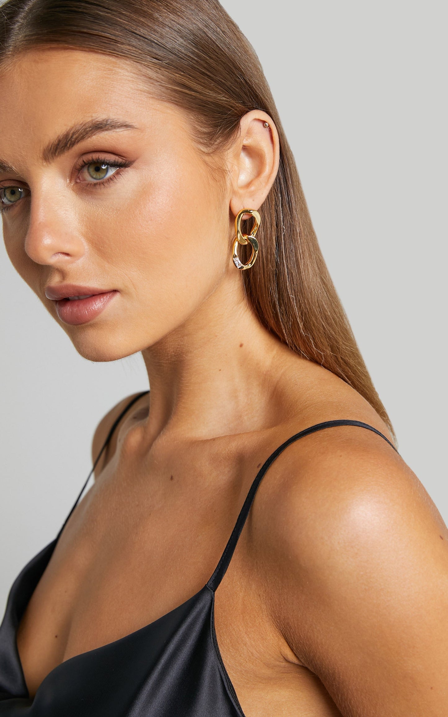 Parvine Drop Earrings in Gold