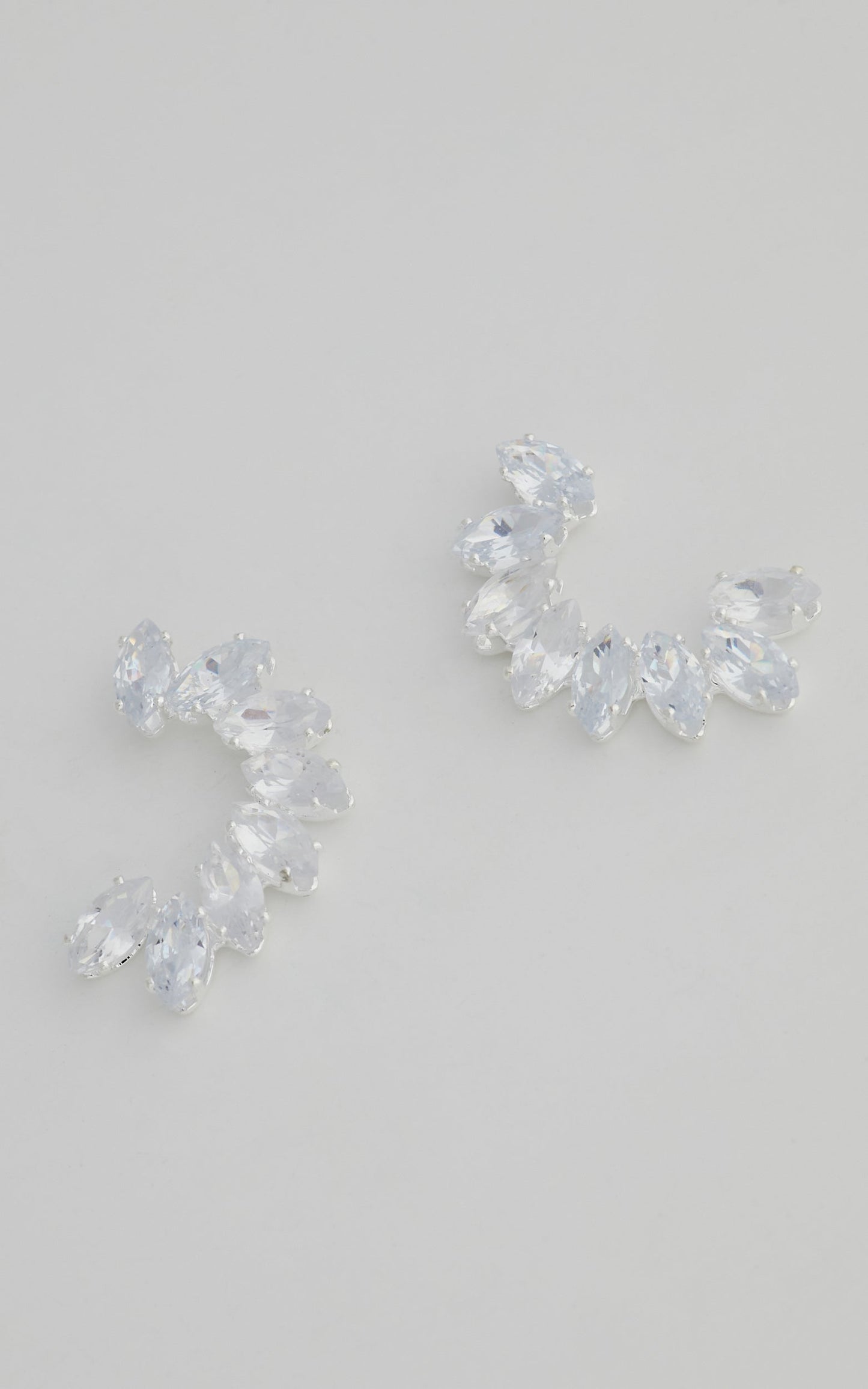 Paulita Marquise Climber Stud Earrings in Diamante