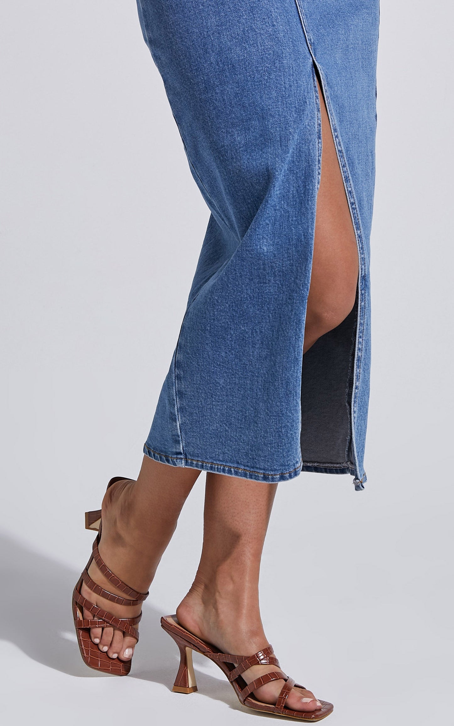 Billini - Brexton Heels in Dark Tan Croc