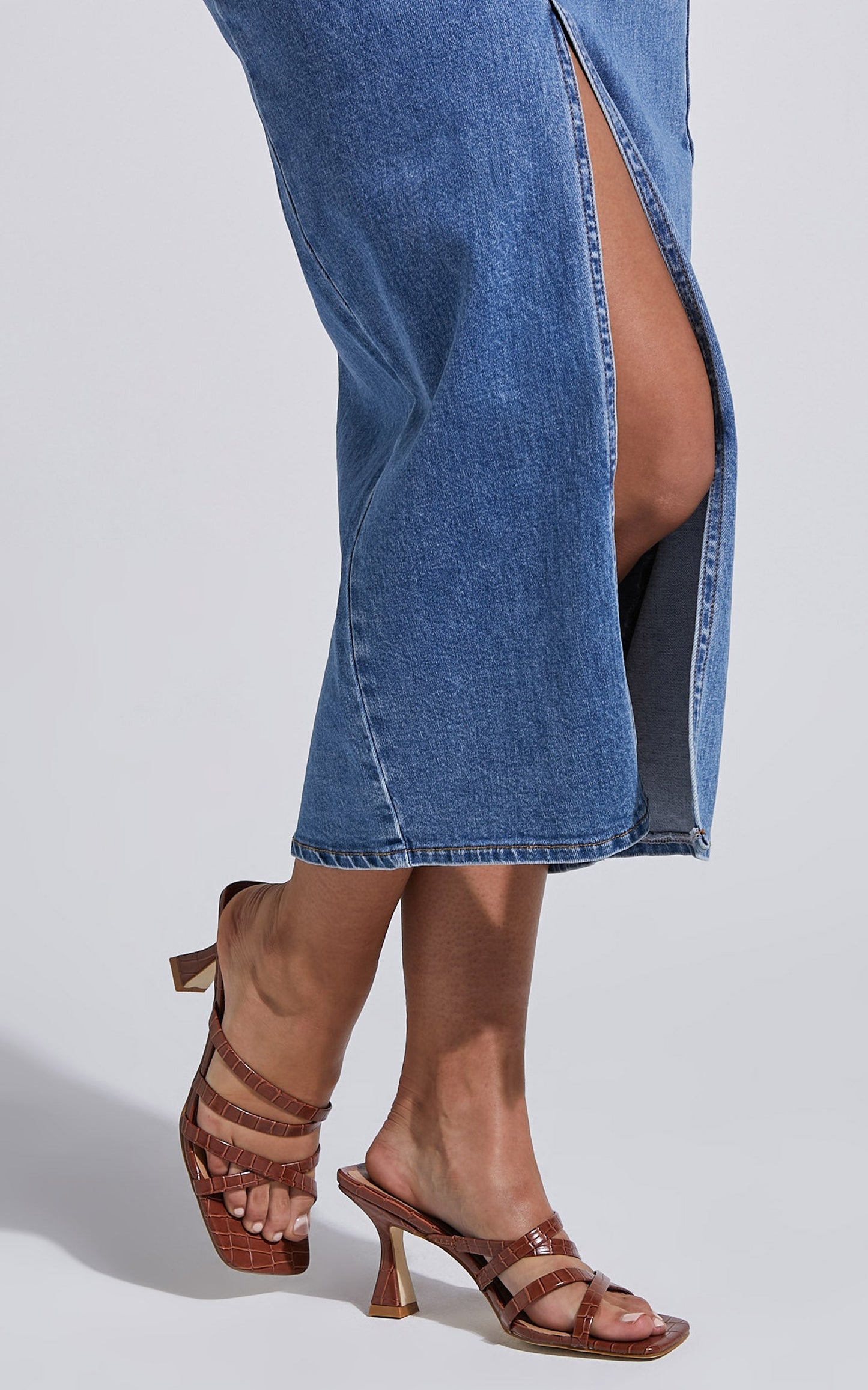 Billini - Brexton Heels in Dark Tan Croc