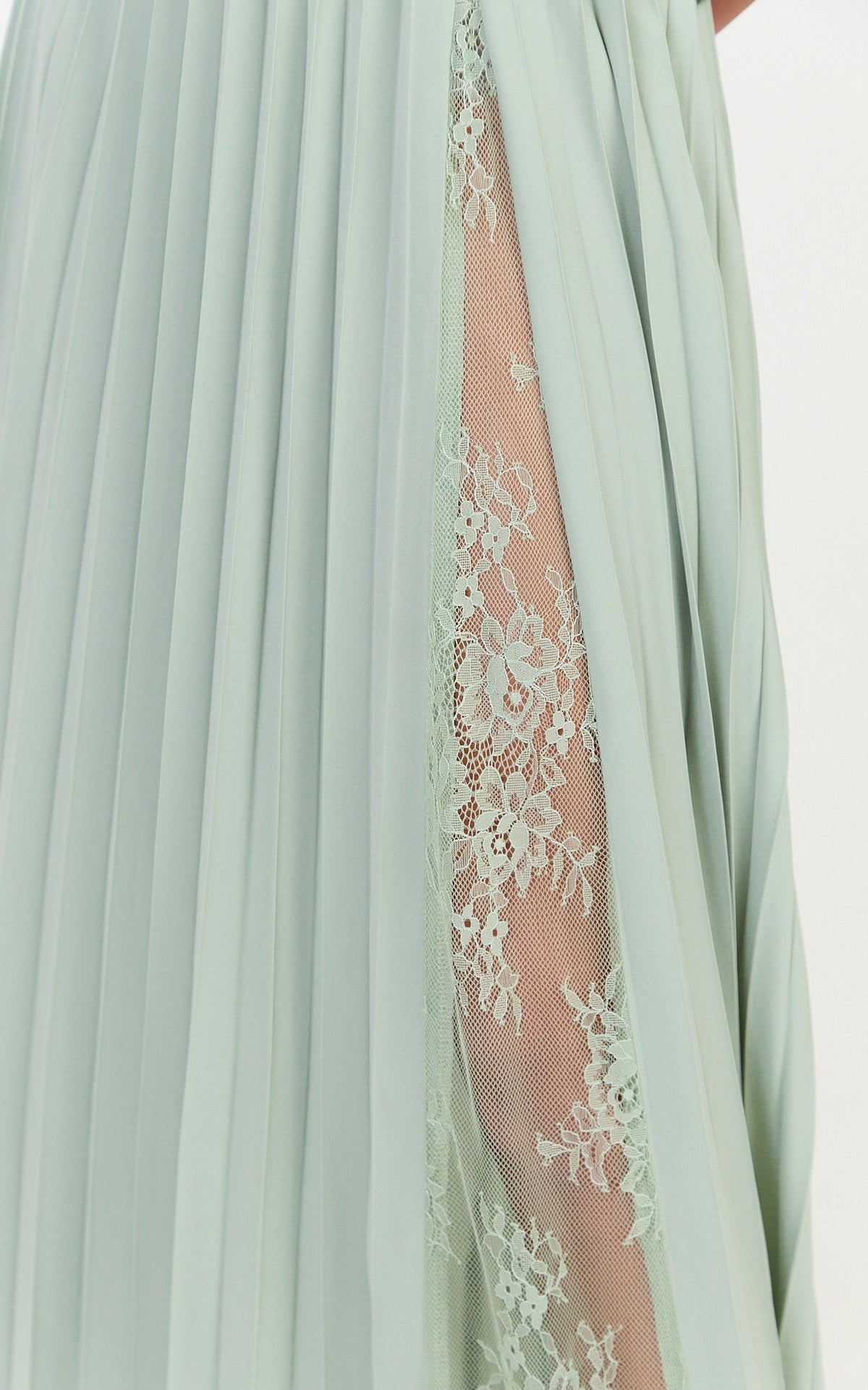Dani Two Piece Top and Skirt Set - Corset Halter Top And Pleated Skirt Set in Green