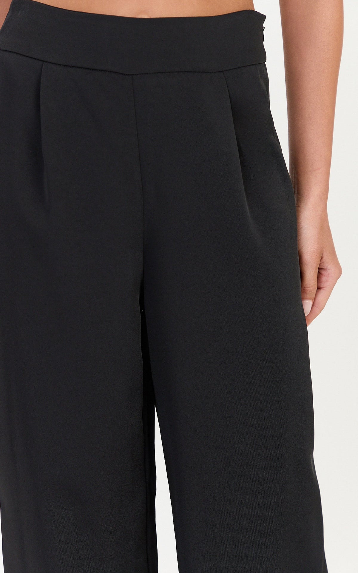Isabella Pants - High Rise Wide Leg Pants in Black