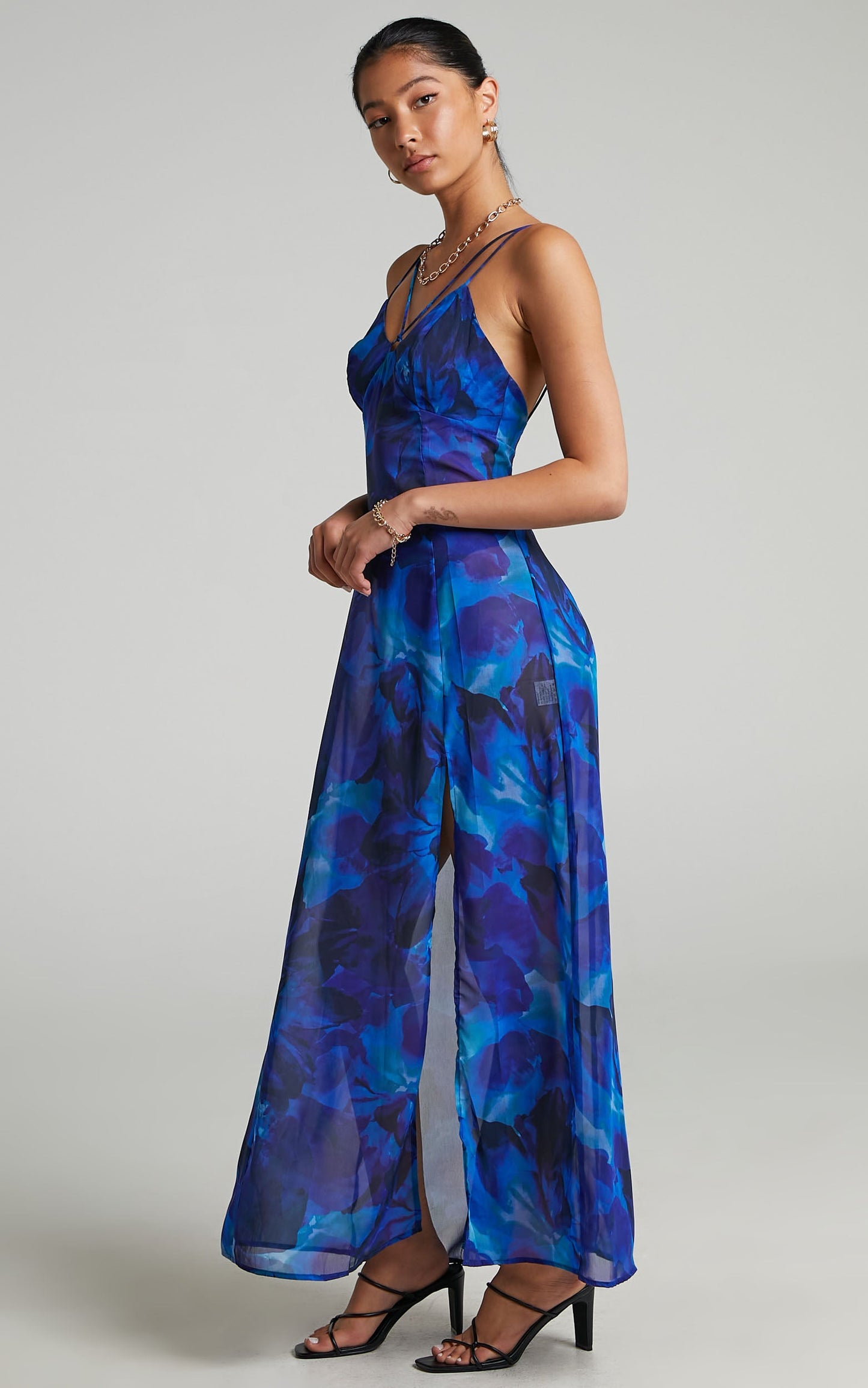 RUNAWAY THE LABEL - CALISTA MAXI DRESS in Blue