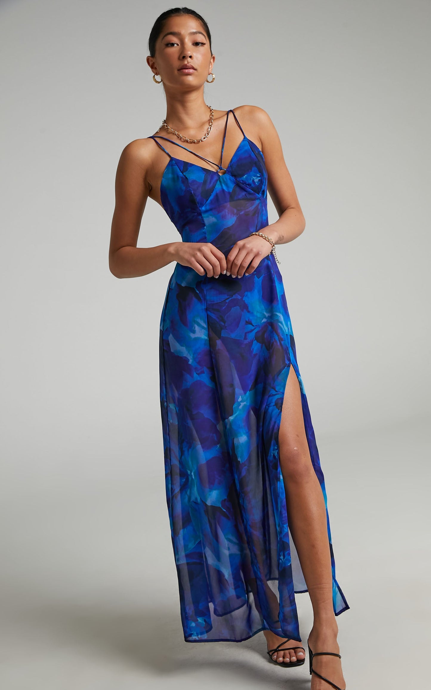 RUNAWAY THE LABEL - CALISTA MAXI DRESS in Blue