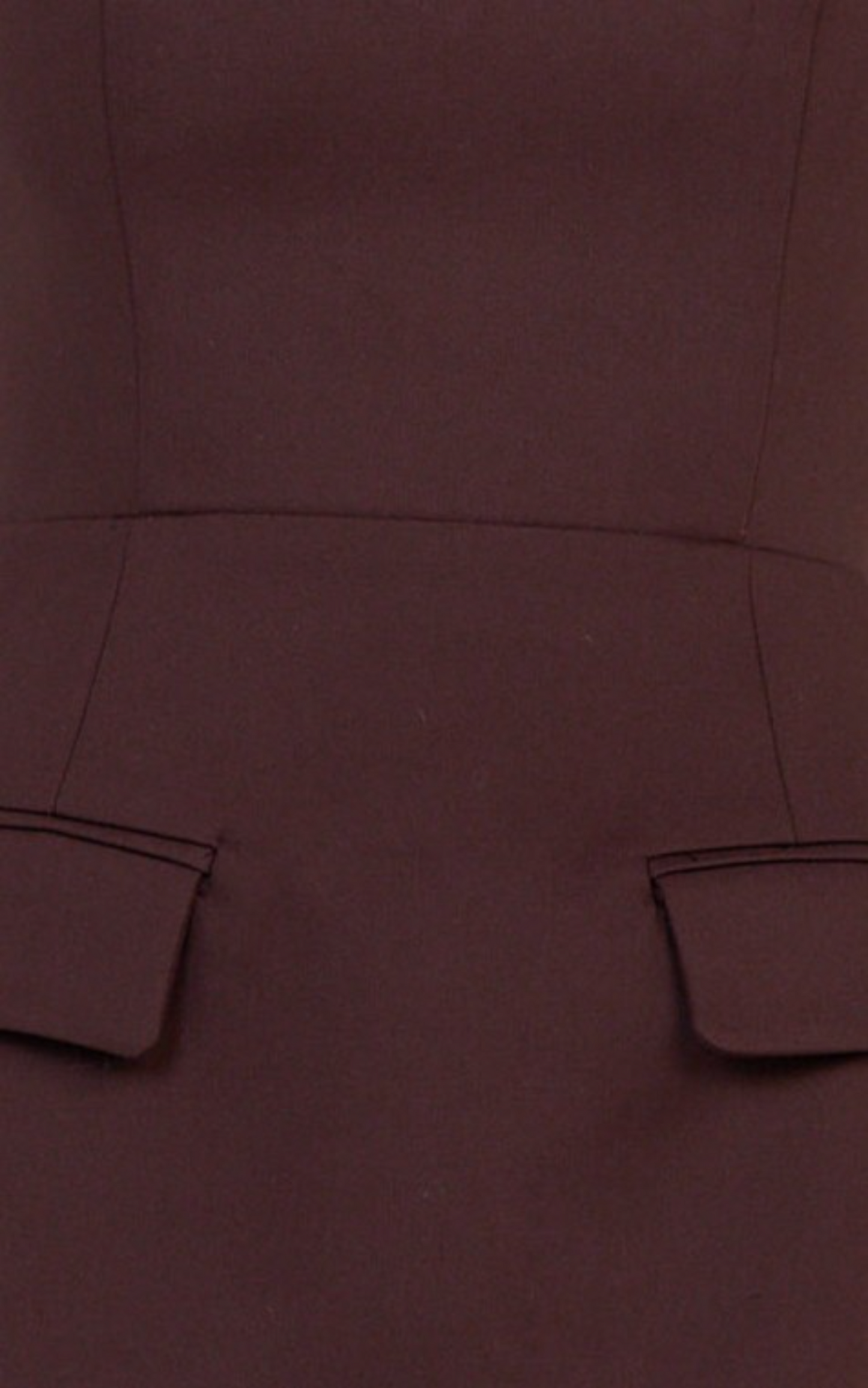 Garrett Mini Dress - Square Neck Fit And Flare Dress in Dark Chocolate