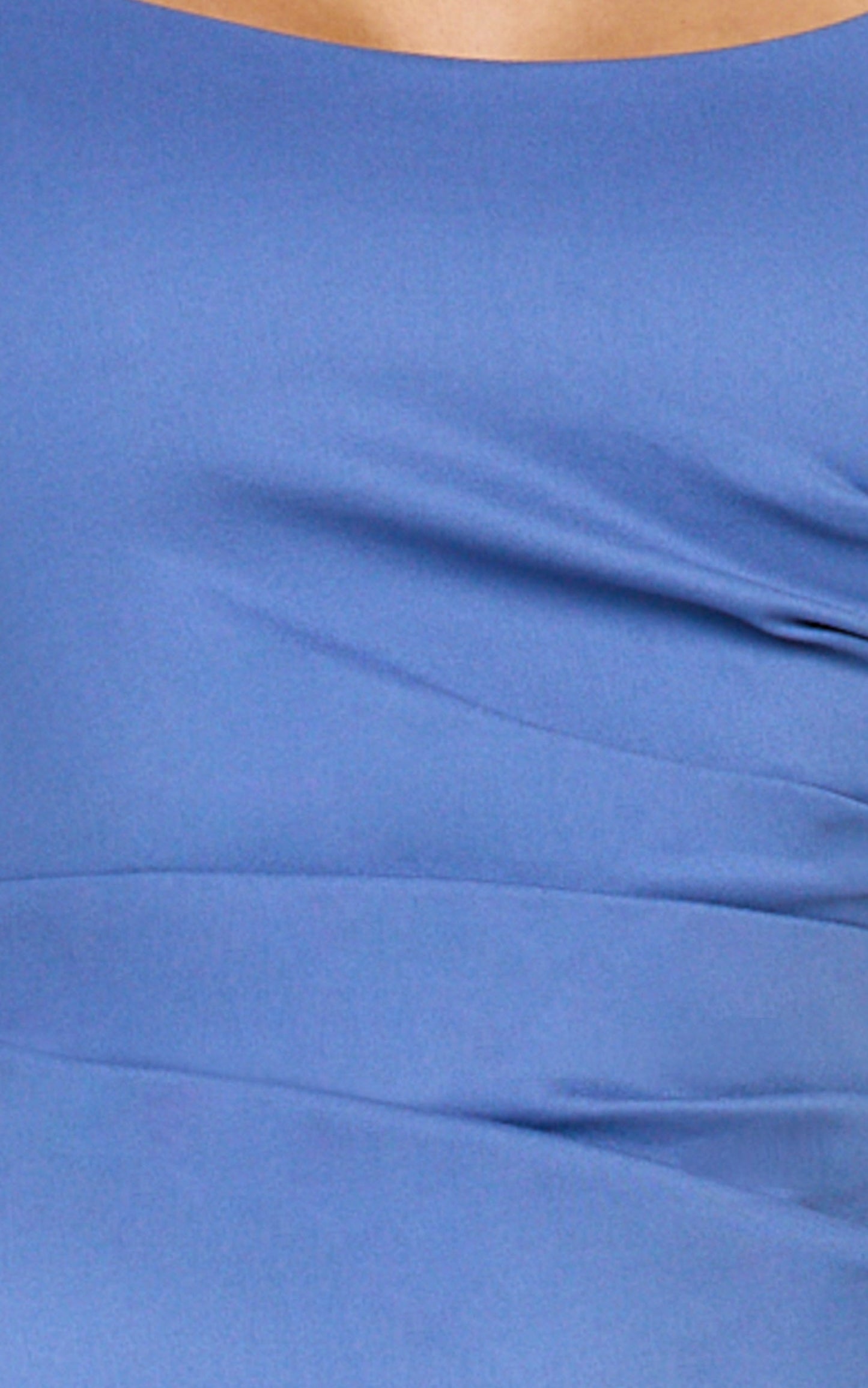 Liora Maxi Dress - Low Back Scoop Neck Pin Tucked Dress in Steel Blue