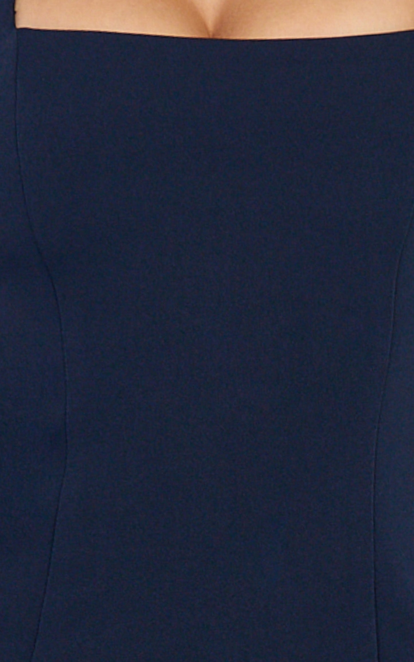 Loretta Maxi Dress - Contrast Halter Neck Pleated Dress in Navy