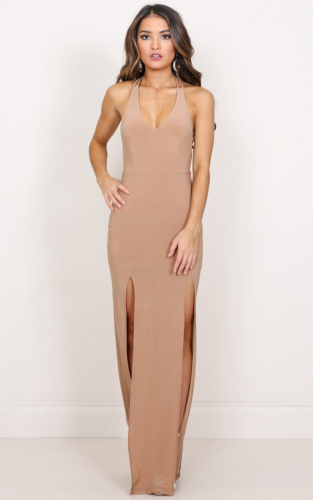 Destiny Maxi Dress In Mocha