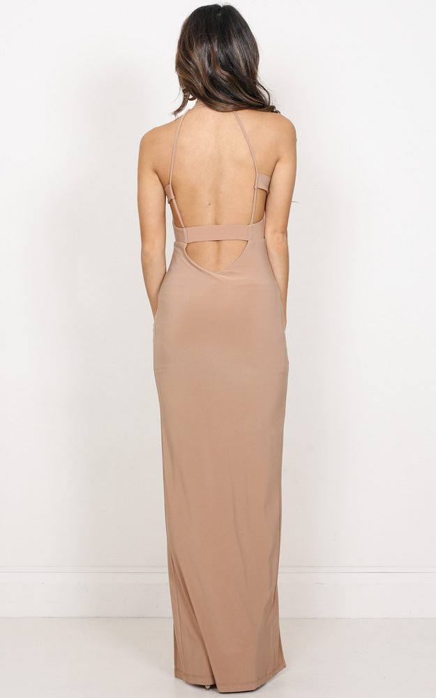 Destiny Maxi Dress In Mocha
