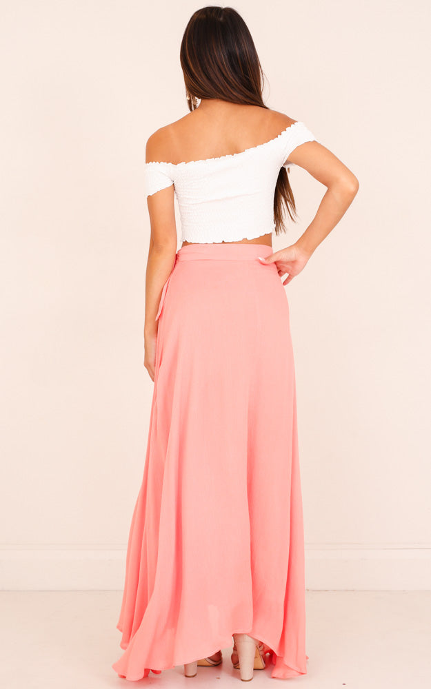 Break A Leg Maxi Skirt in Pink