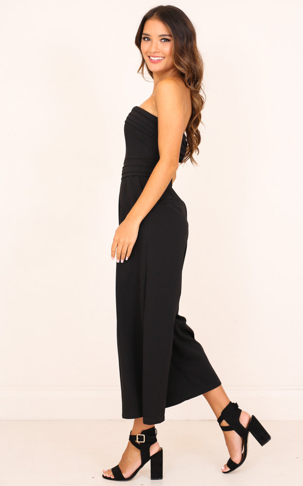 Up Ahead Jumpsuit In Black