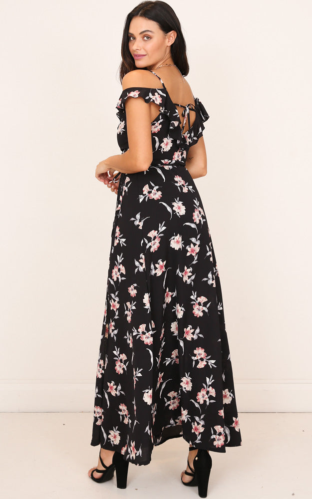 Another Voice Dress in Black Floral
