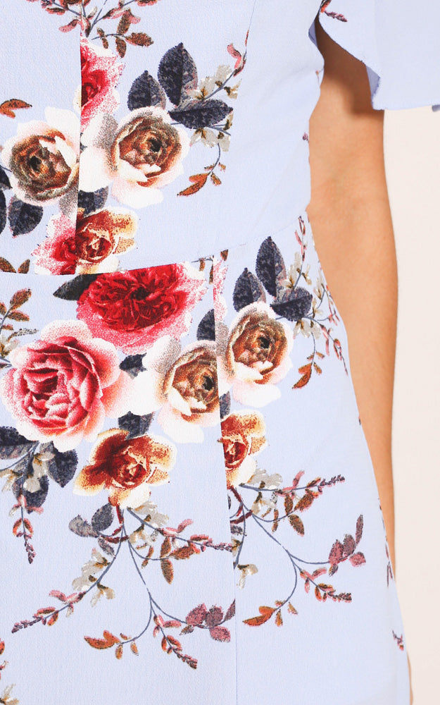 A Floral Affair Maxi Dress In Blue Floral