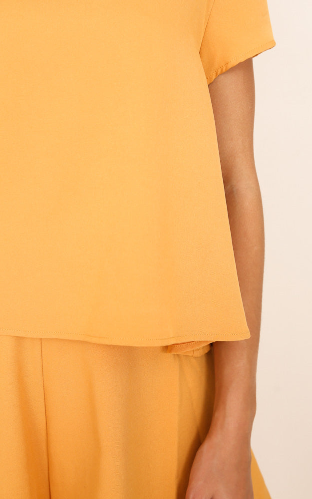 Sunny Dayz Playsuit In Mustard