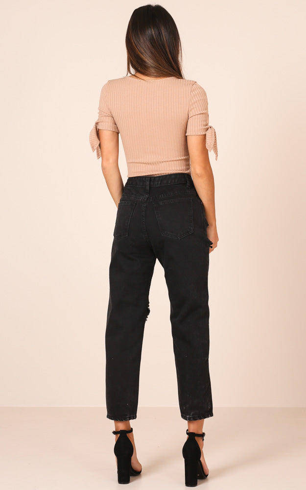 Mia Jeans In Black Denim