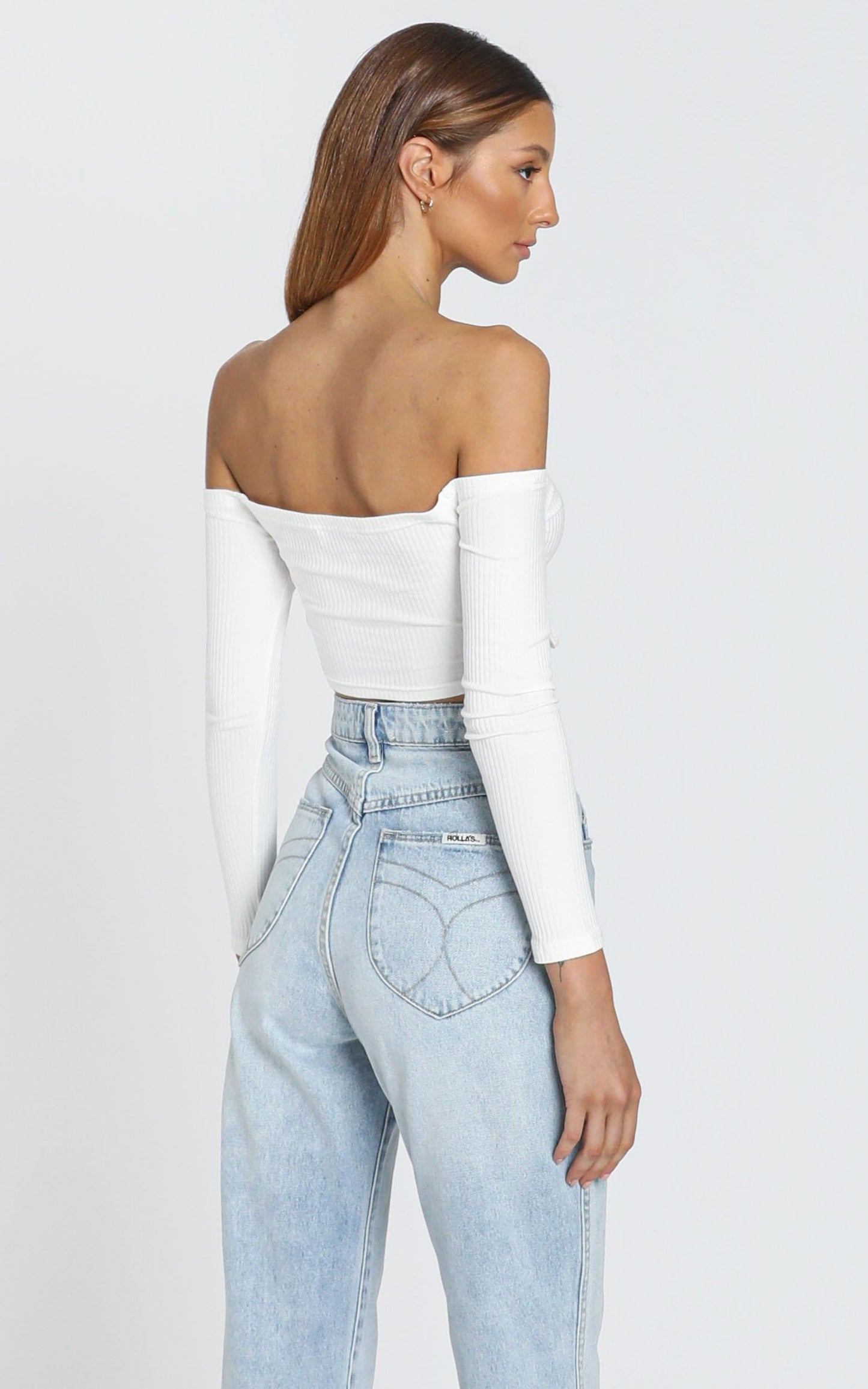 Karlo Ruched Front Top in White