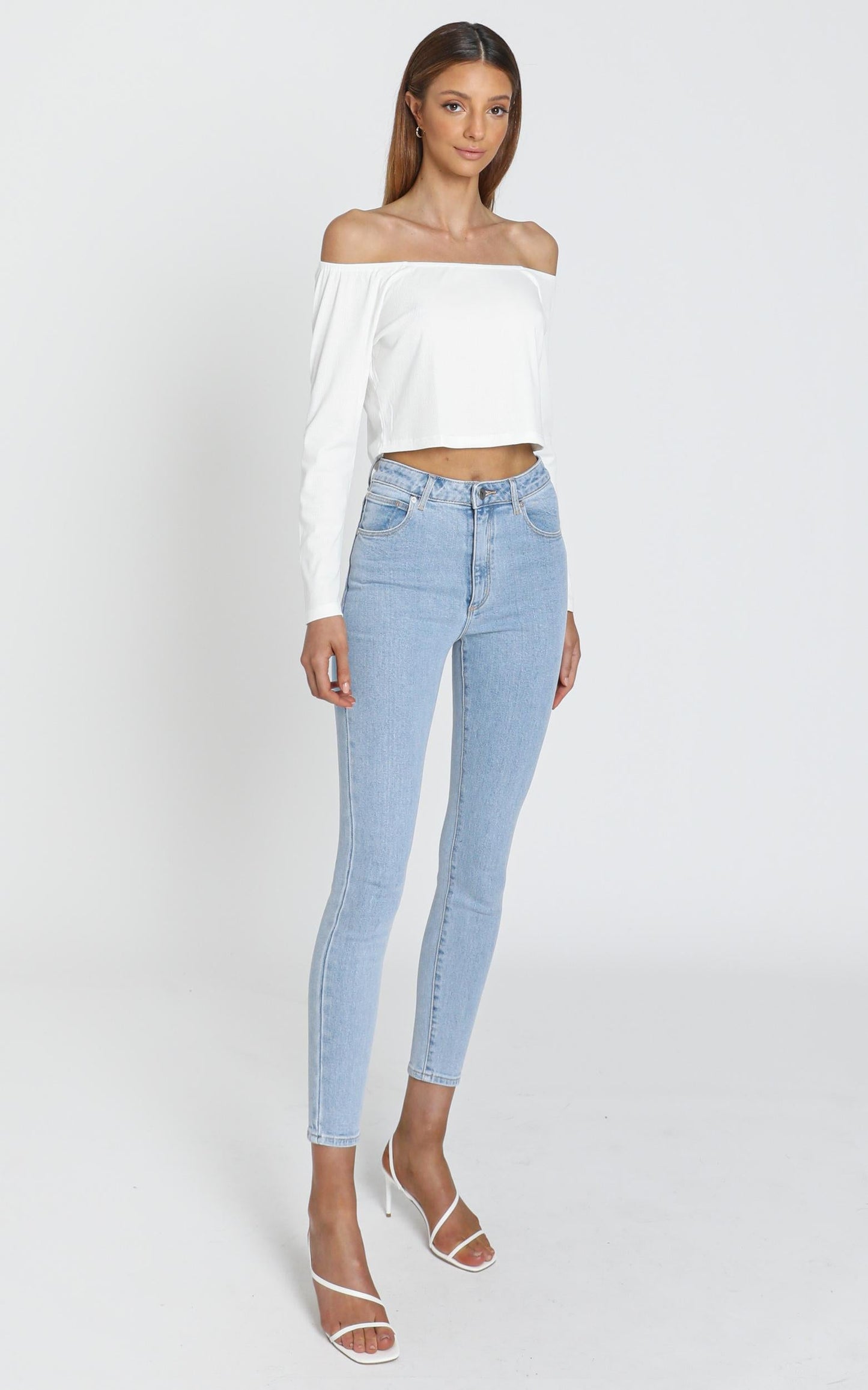 Helena Long Sleeve Top in White