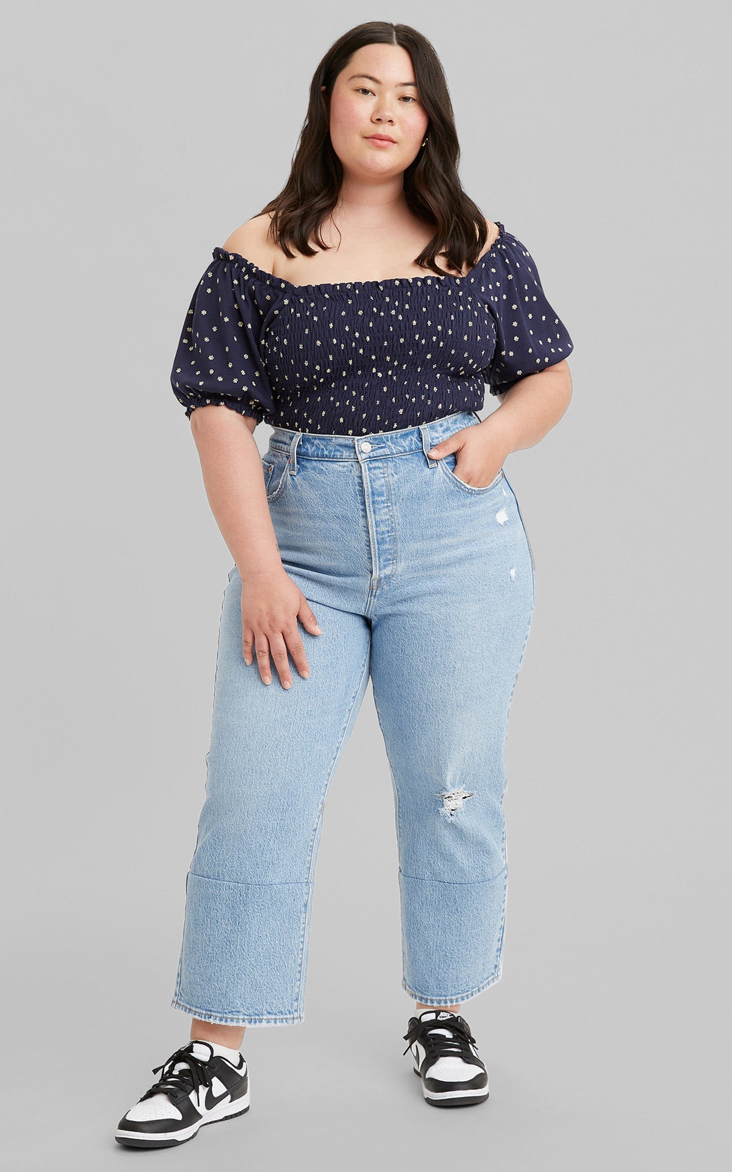 Levi's Curve - Ribcage Straight Ankle Jean in SAMBA DONE PLUS