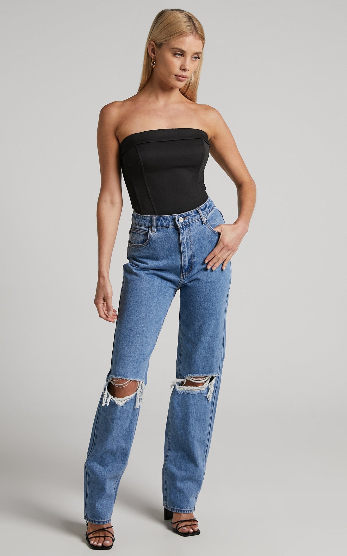 Abrand - A 94 HIGH STRAIGHT GEORGIA RIP Jeans in Georgia